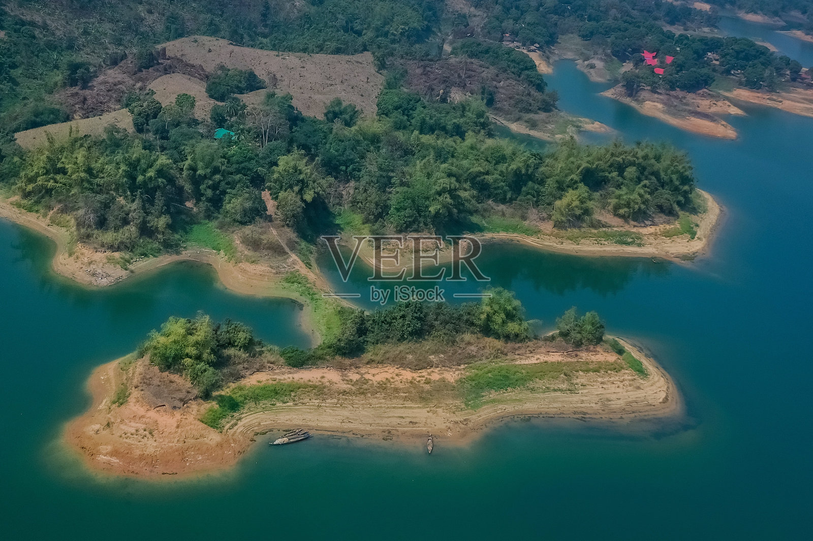 Rangamati区的鸟瞰图照片摄影图片