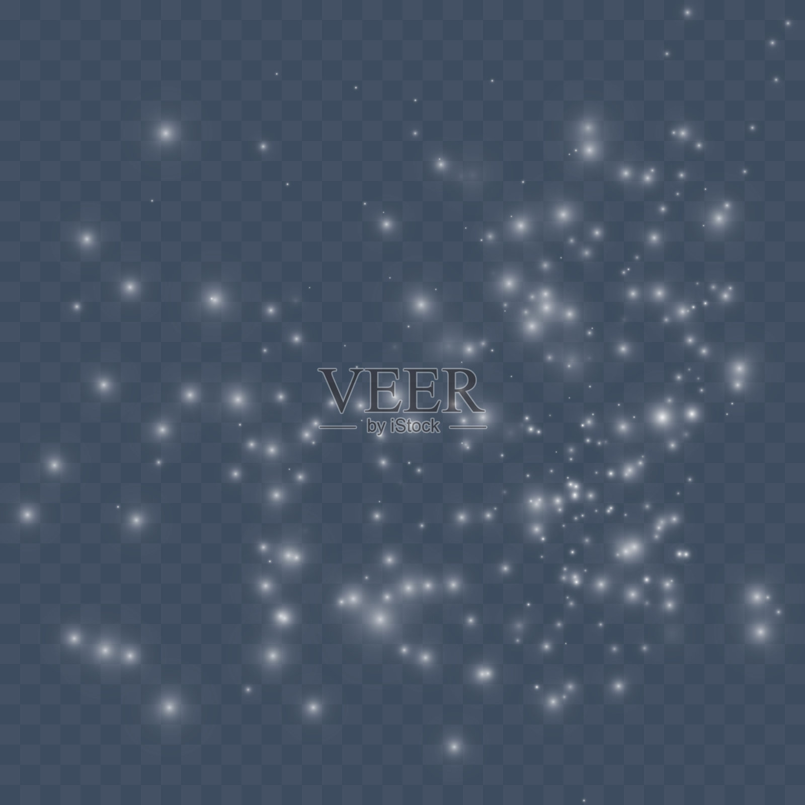 白色png尘埃光。圣诞背景的闪光尘埃圣诞发光光散景五彩纸屑和火花覆盖纹理为您的设计。插画图片素材