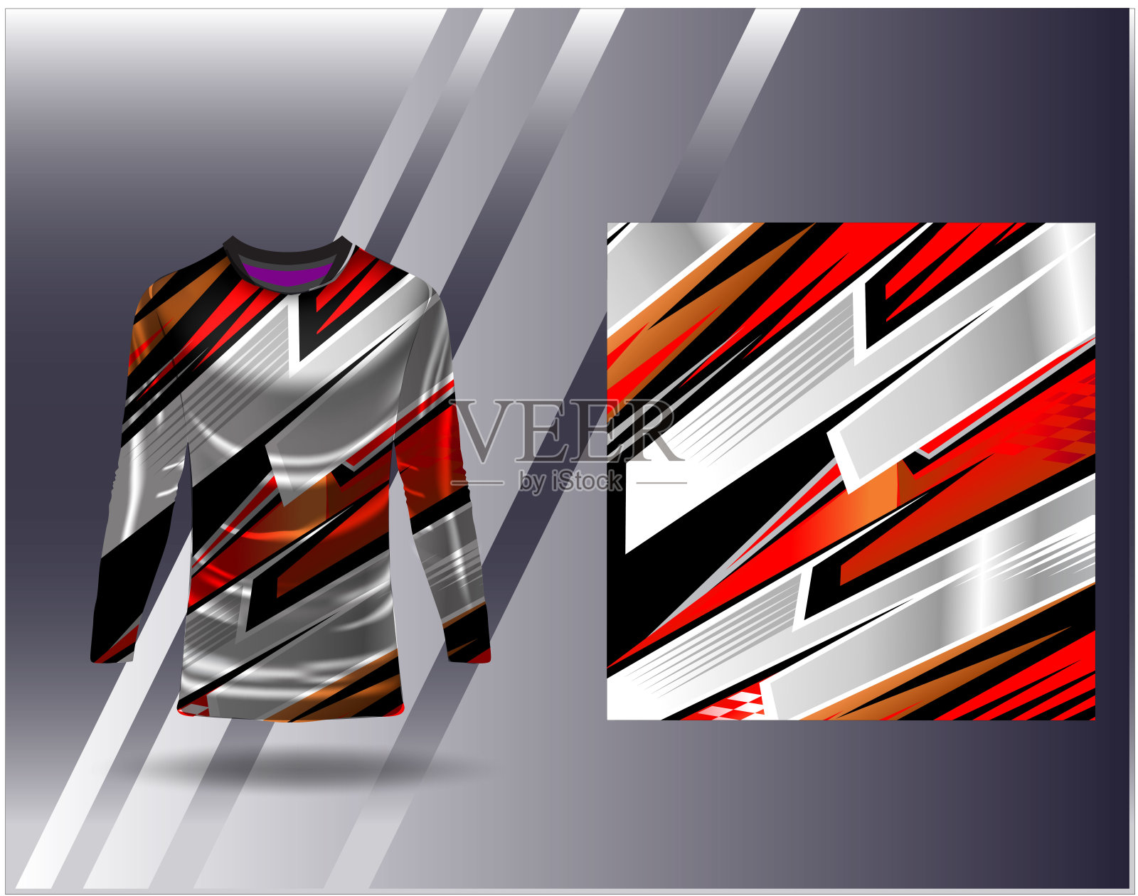 运动运动衫和t恤模板运动设计为足球竞速游戏运动衫矢量插画图片素材