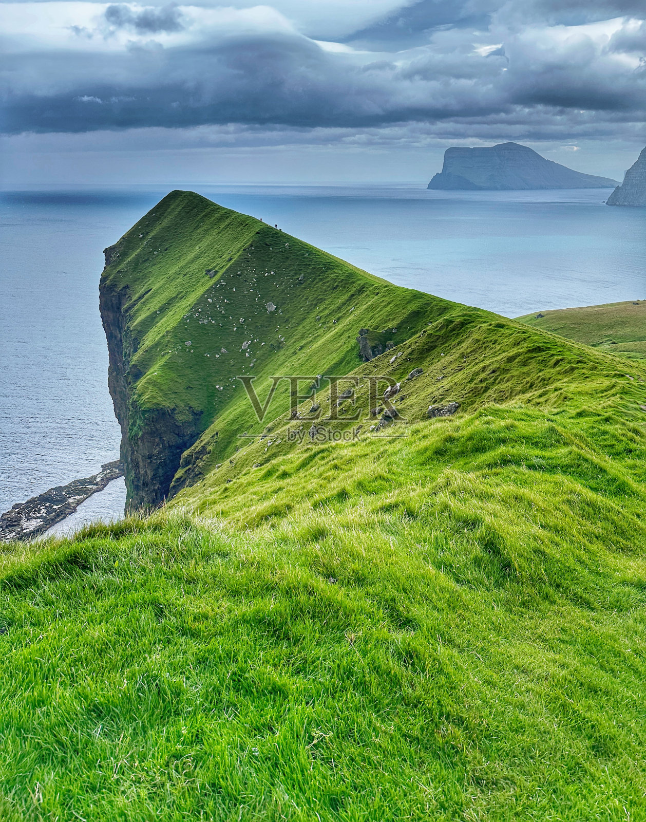 卡勒灯塔区域的陆地之舌。法罗照片摄影图片