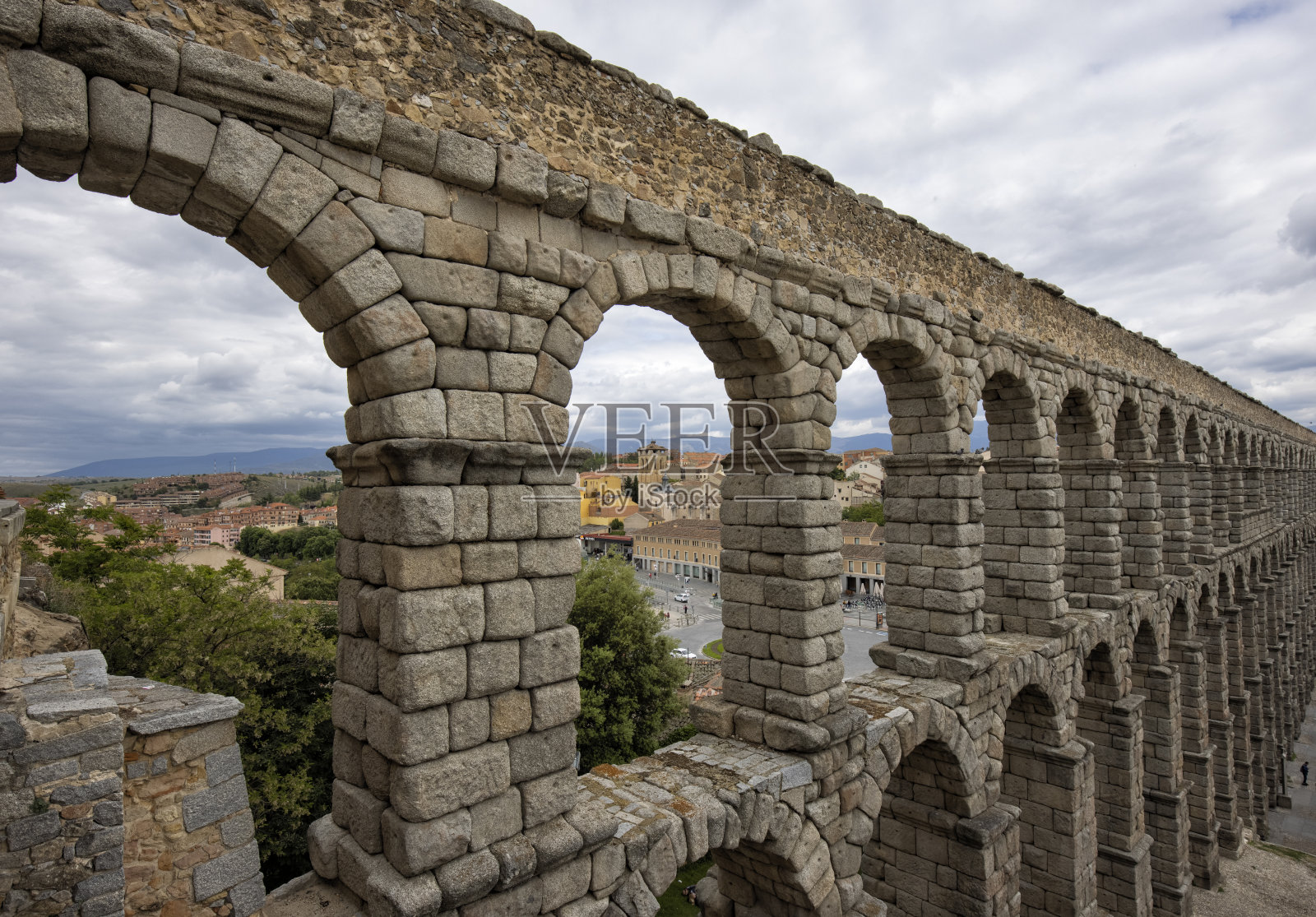 罗马渡槽，塞戈维亚，西班牙照片摄影图片