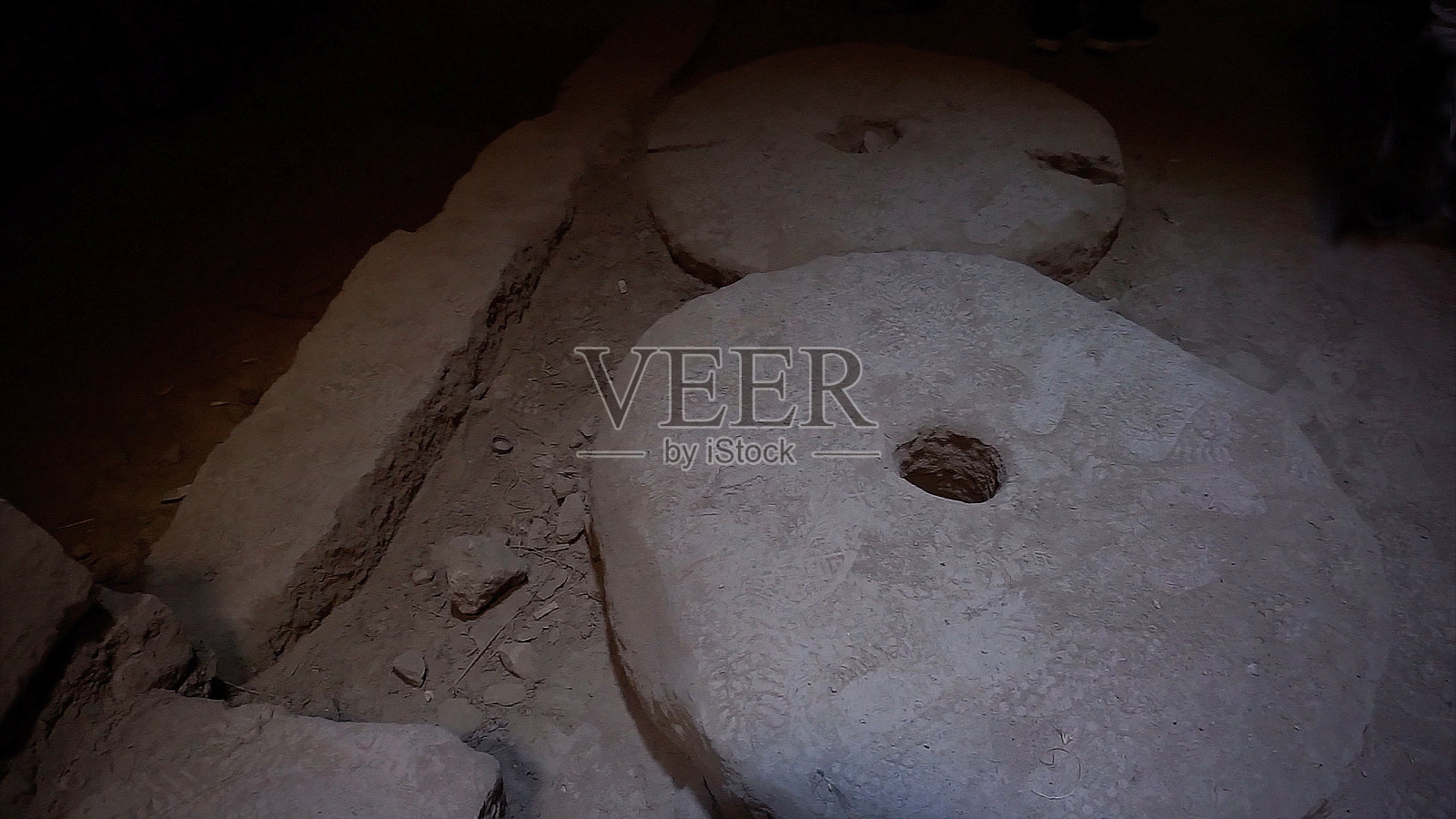 在约旦古老的克拉克城堡内。照片摄影图片