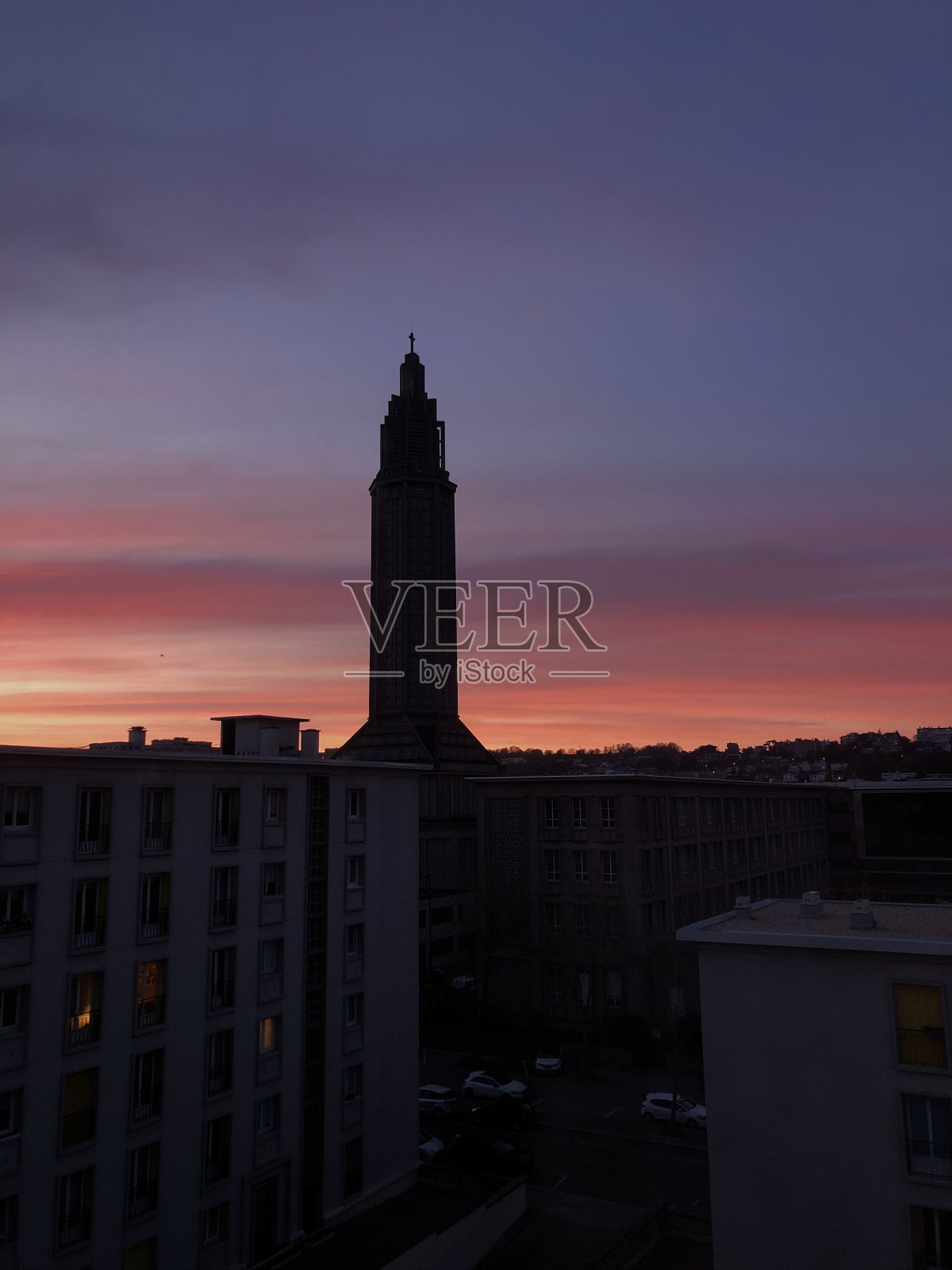 勒阿弗尔，圣约瑟夫教堂照片摄影图片
