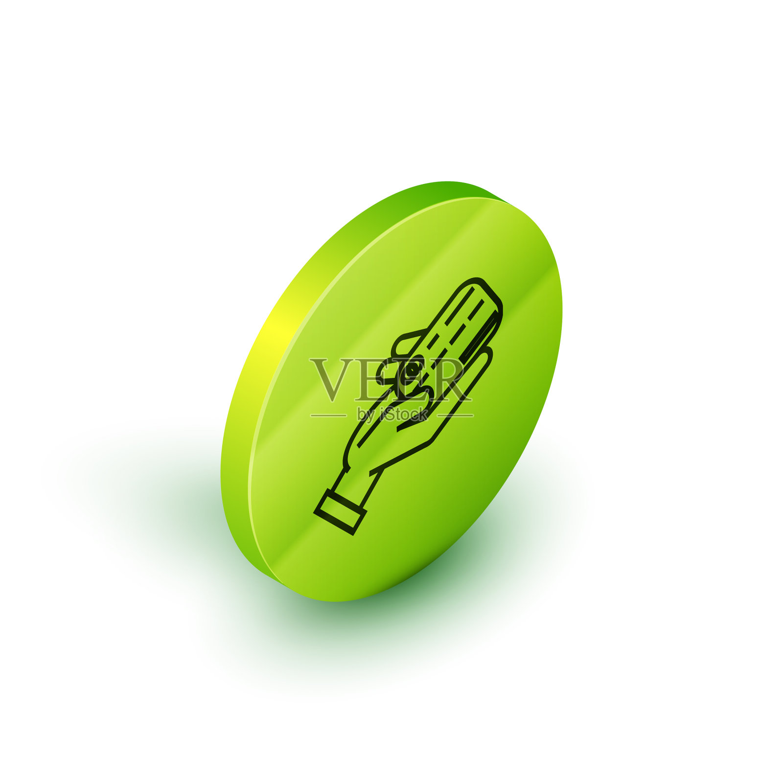 等距线人手握信用卡图标素材