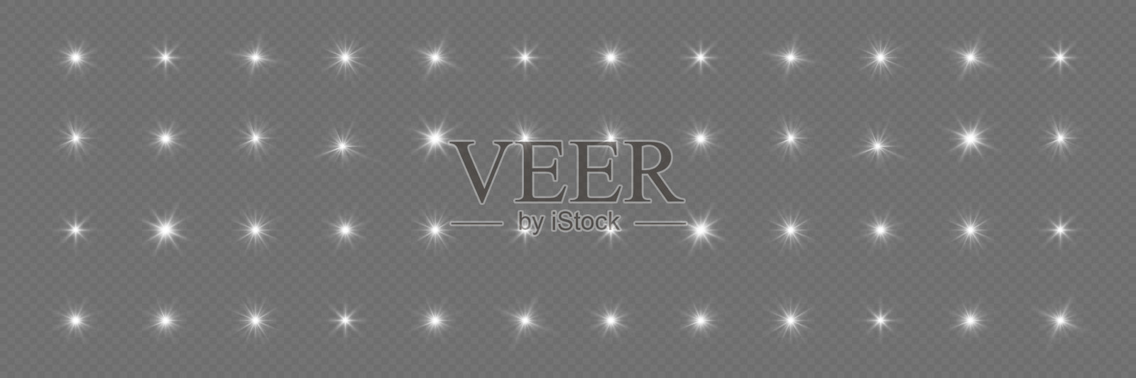 辉光效果，星光闪耀。强光和强光的爆炸插画图片素材