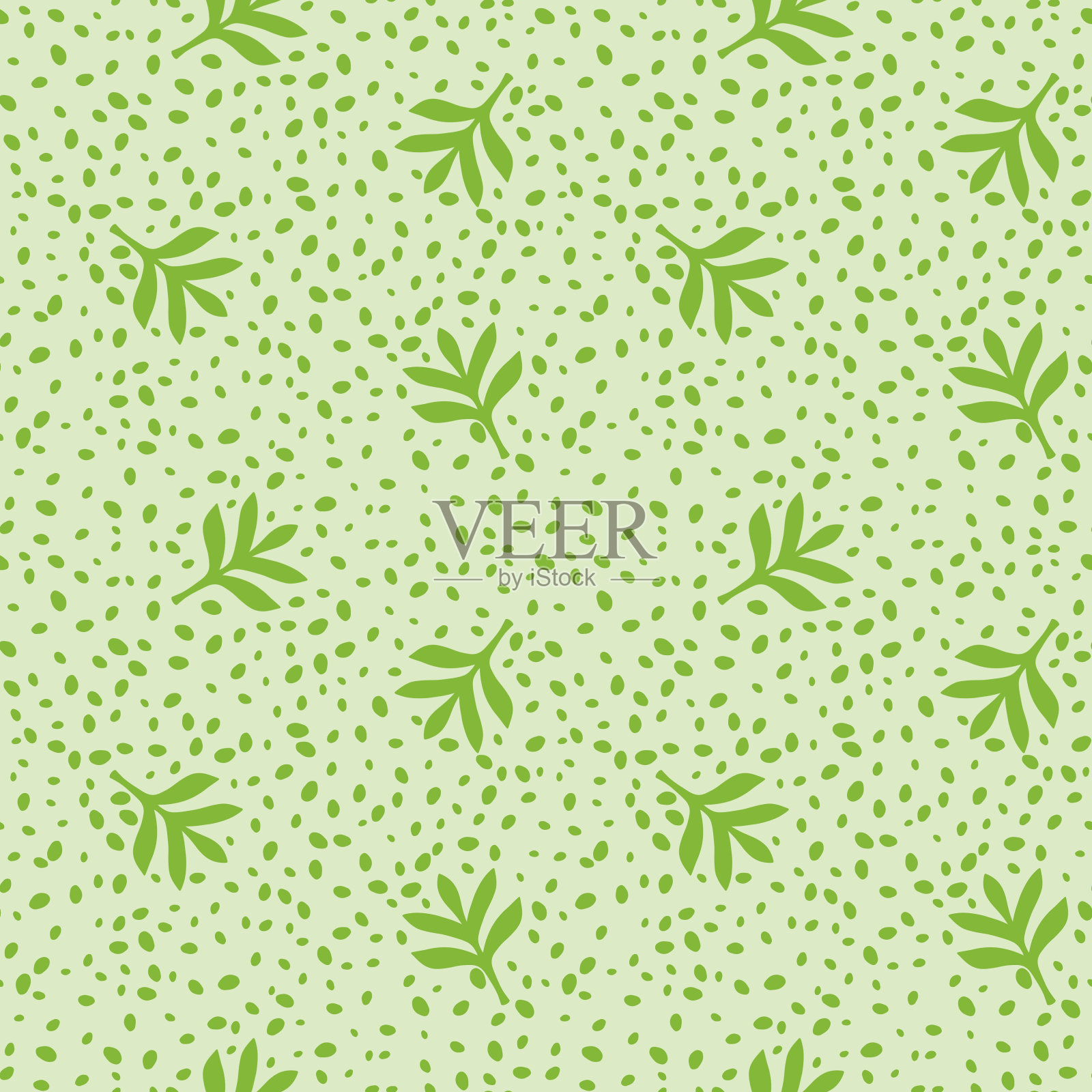 叶子无缝花卉图案的包装纸和织物和时尚纺织品插画图片素材