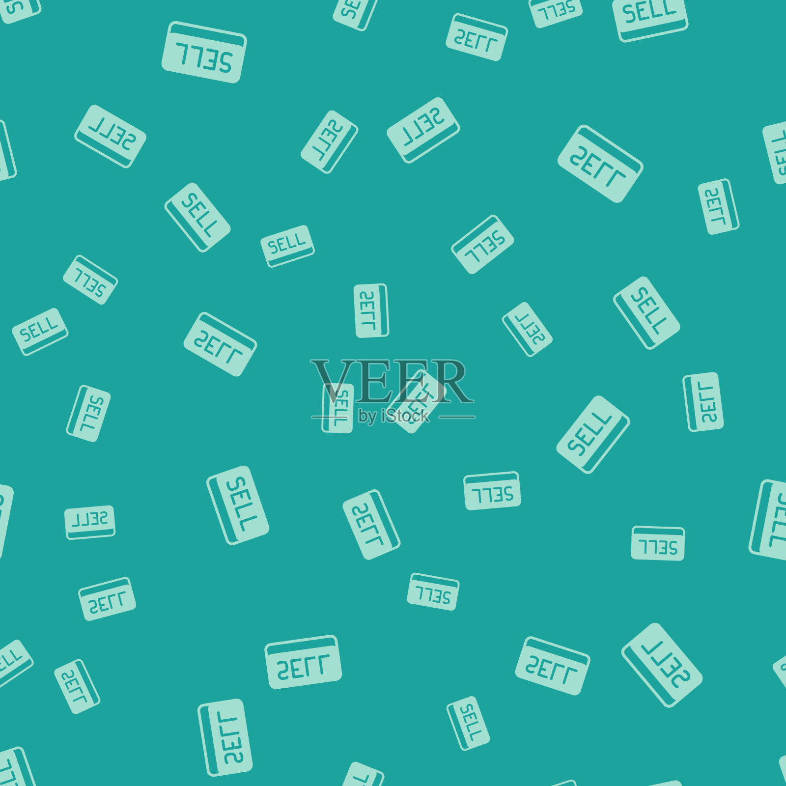 绿色出售按钮图标隔离无缝图案插画图片素材