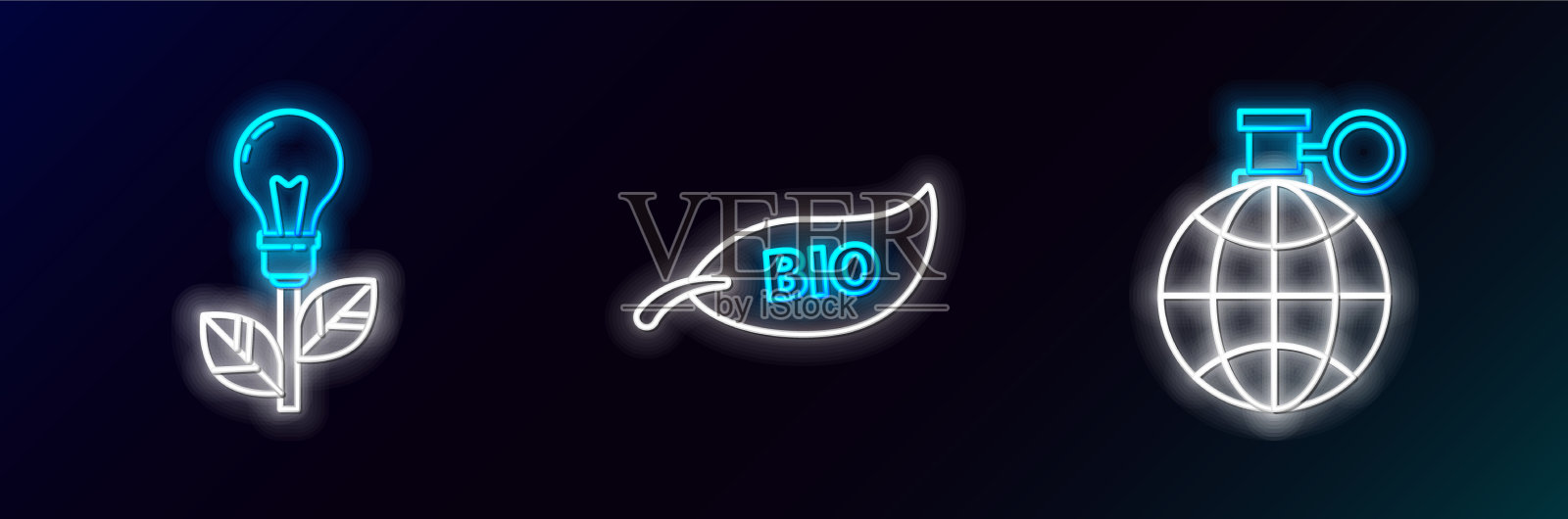 把地球和一个可回收的灯泡联系起来插画图片素材