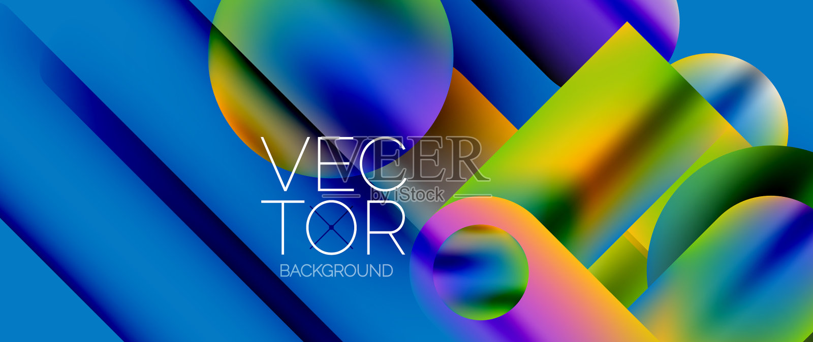 几何形状流体梯度抽象最小插画图片素材