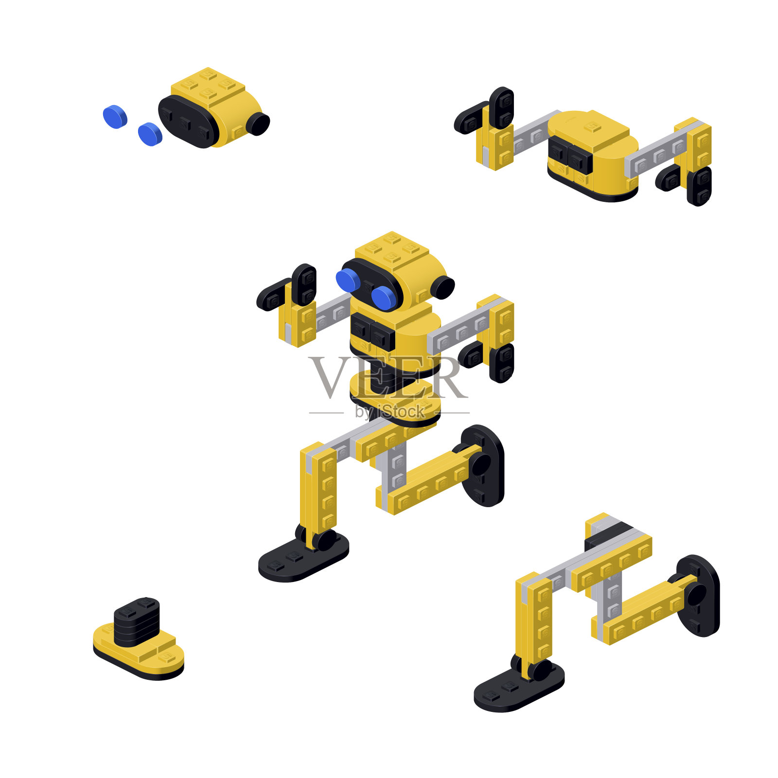 概念与舞蹈作品在等距风格的印刷和设计。矢量插图。插画图片素材