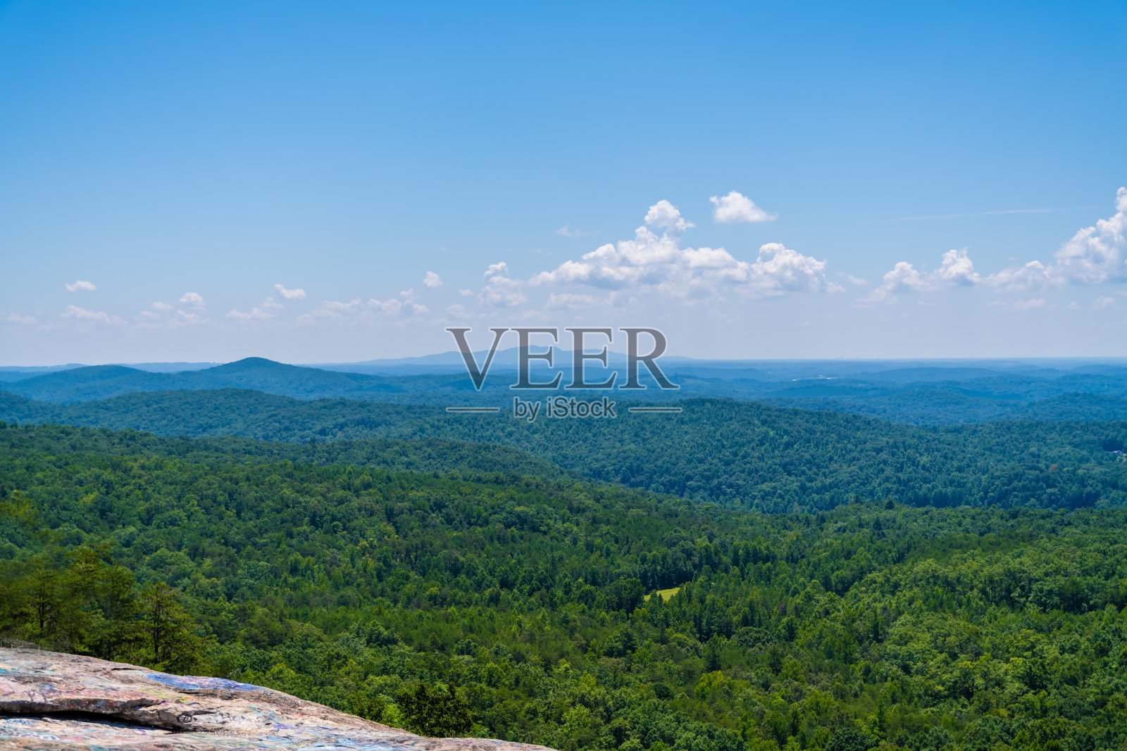 俯瞰南卡罗来纳州格林维尔的景色照片摄影图片