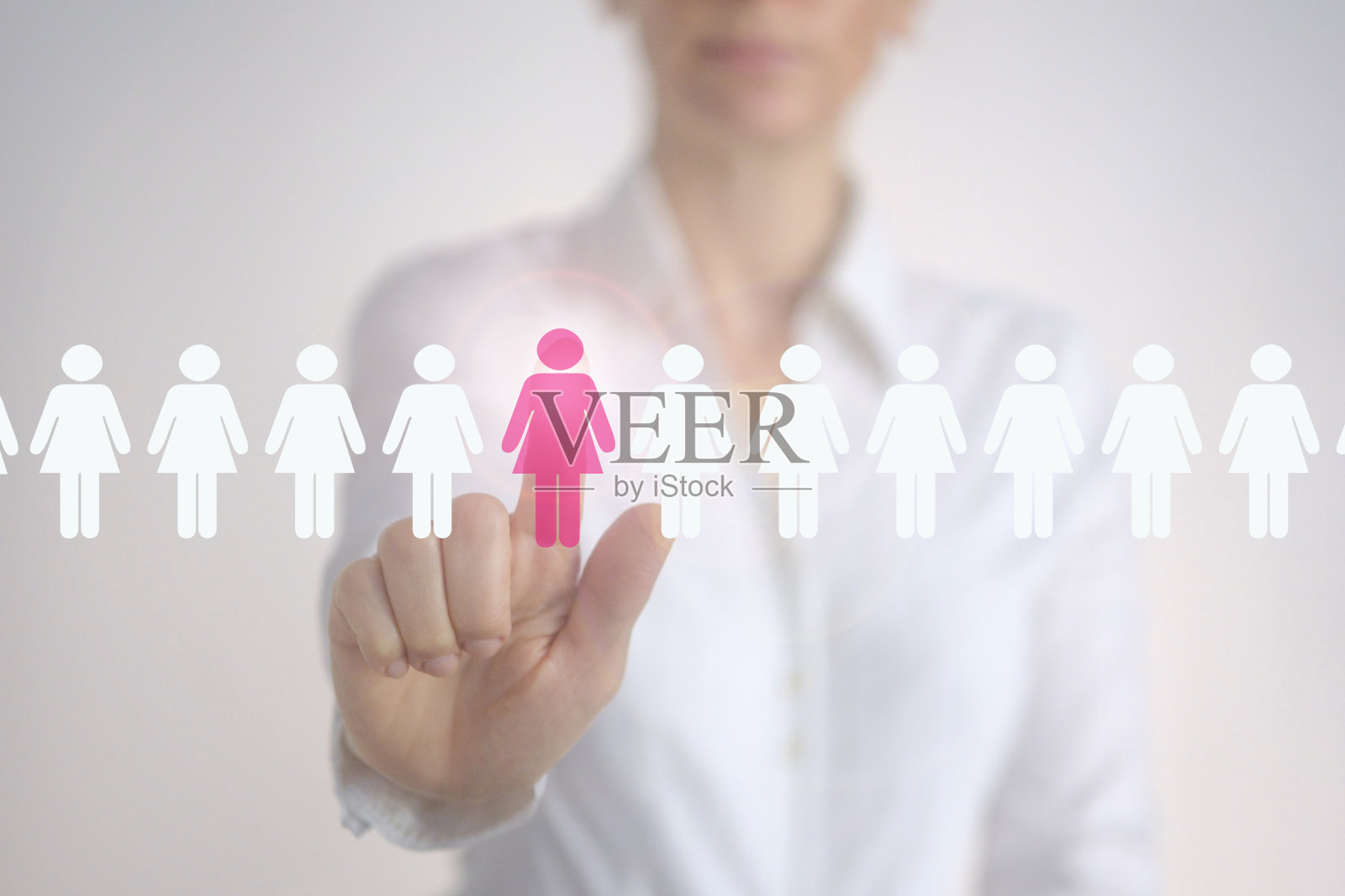 数字屏幕上的招聘概念照片摄影图片