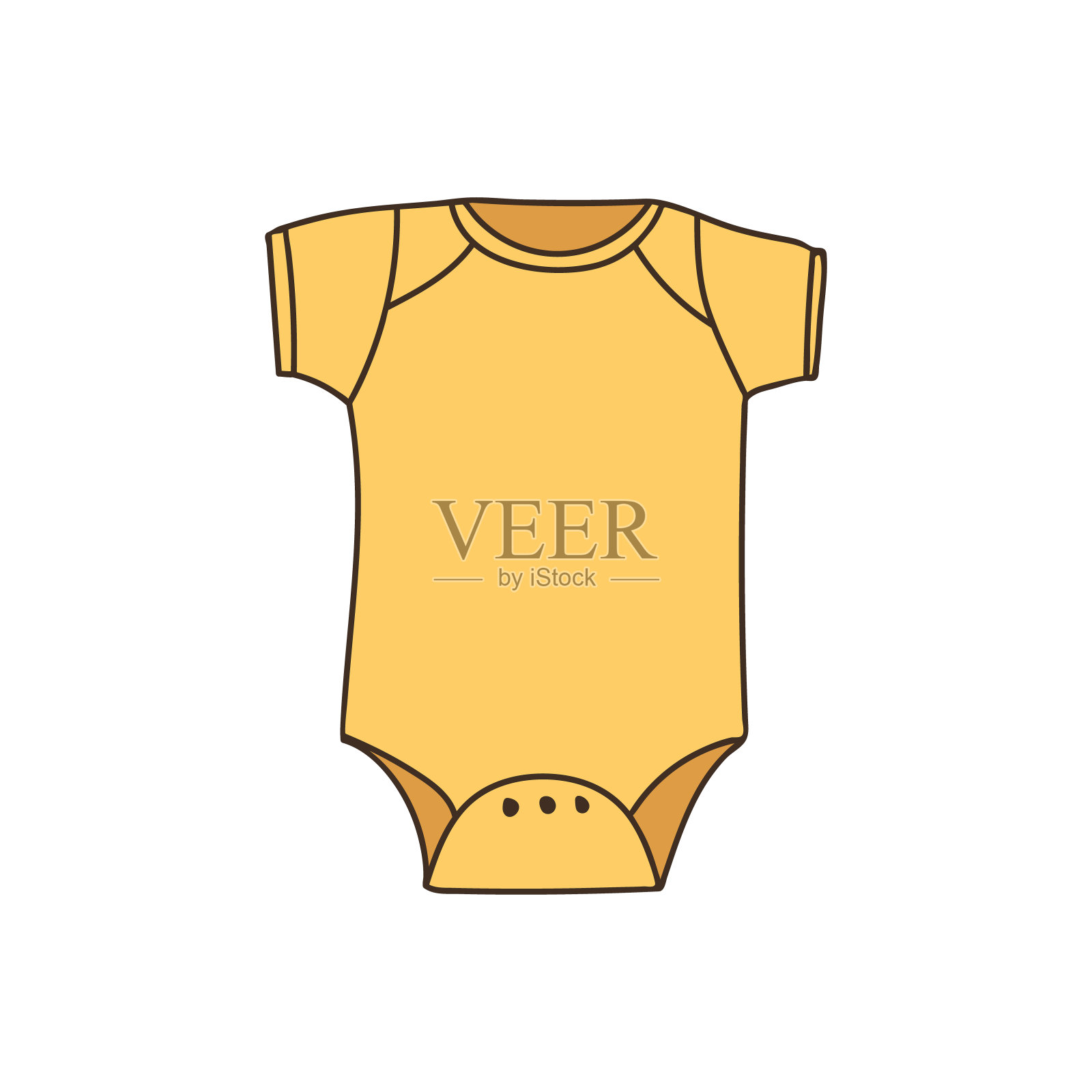 婴儿背带裤彩色涂鸦插图在矢量隔离在白色背景插画图片素材