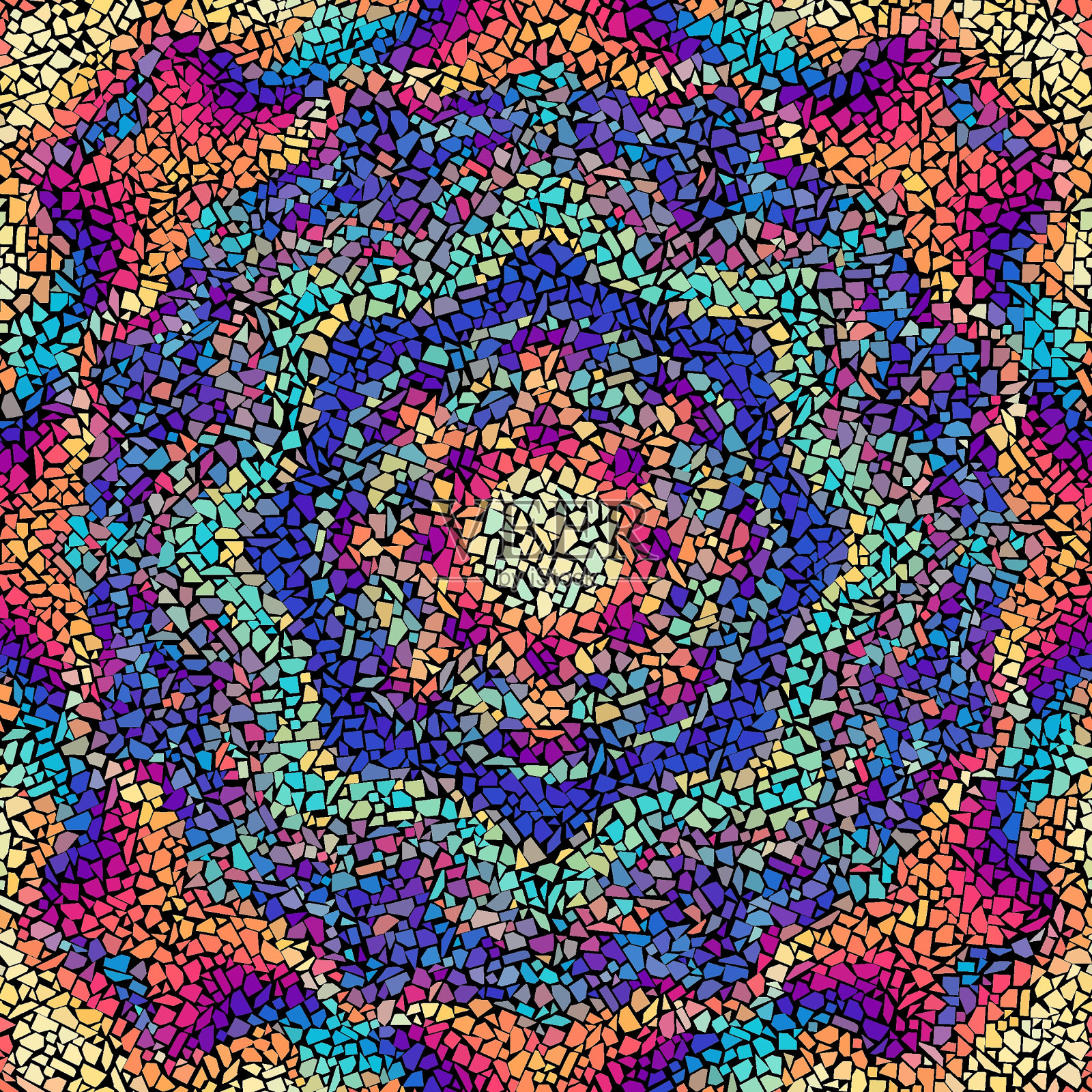 矢量无缝马赛克艺术图案。艺术背景。曼荼罗的形象插画图片素材