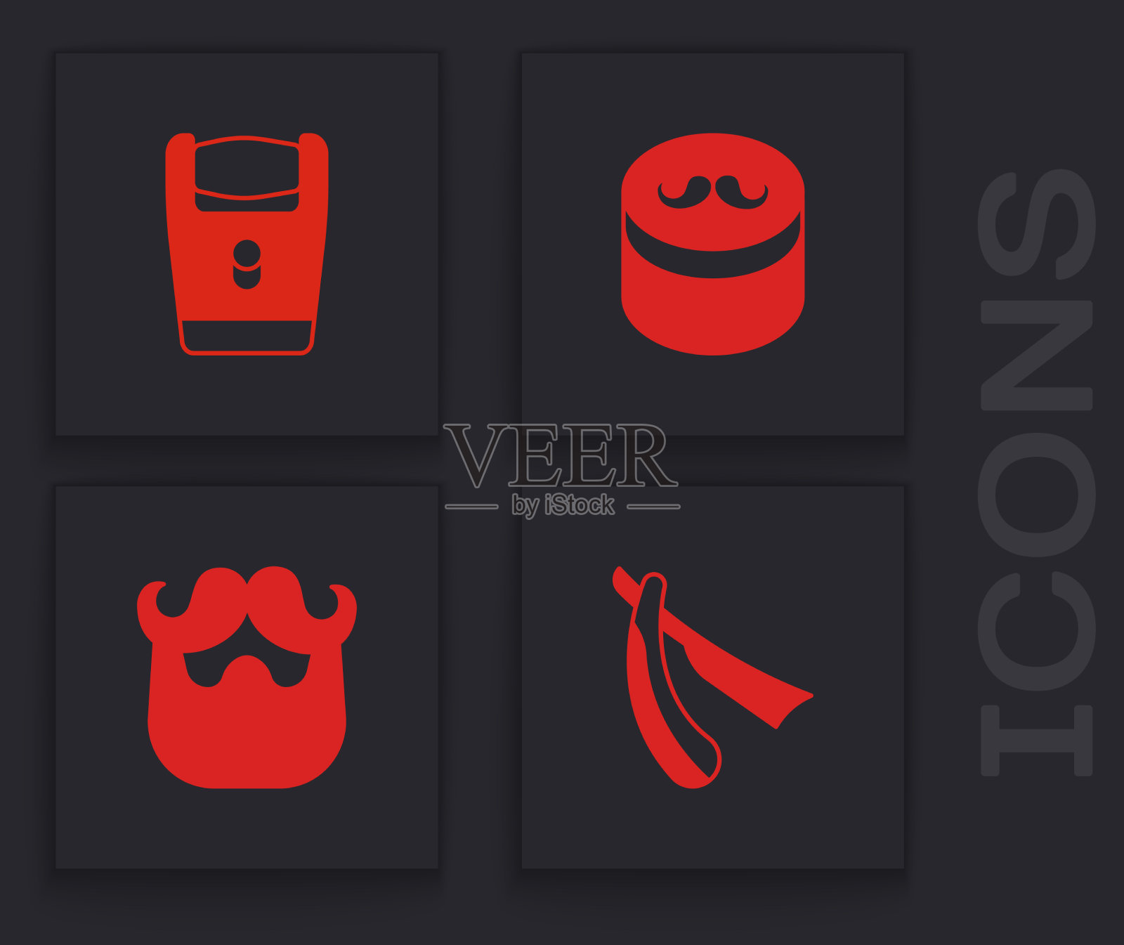 设置直剃须刀电动刀片凝胶蜡插画图片素材