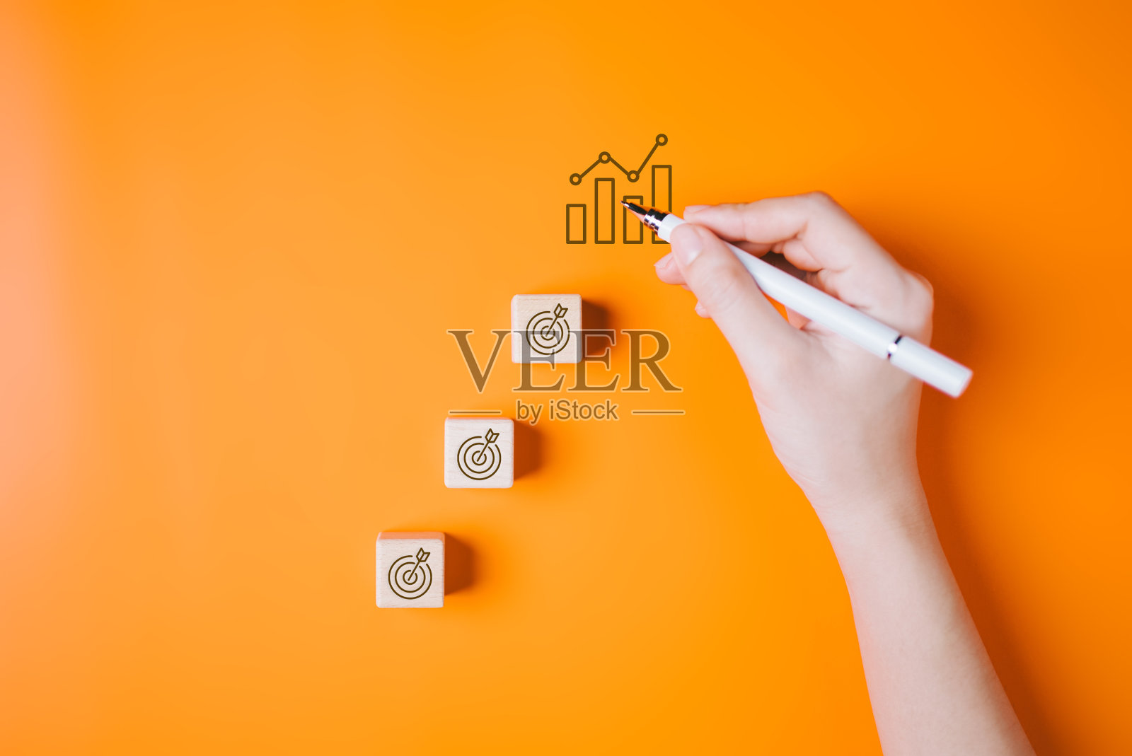 目标目标和图形标志图标增加成功的项目计划，经营战略规划管理，经营目标，创新和灵感的创意思想的思考照片摄影图片