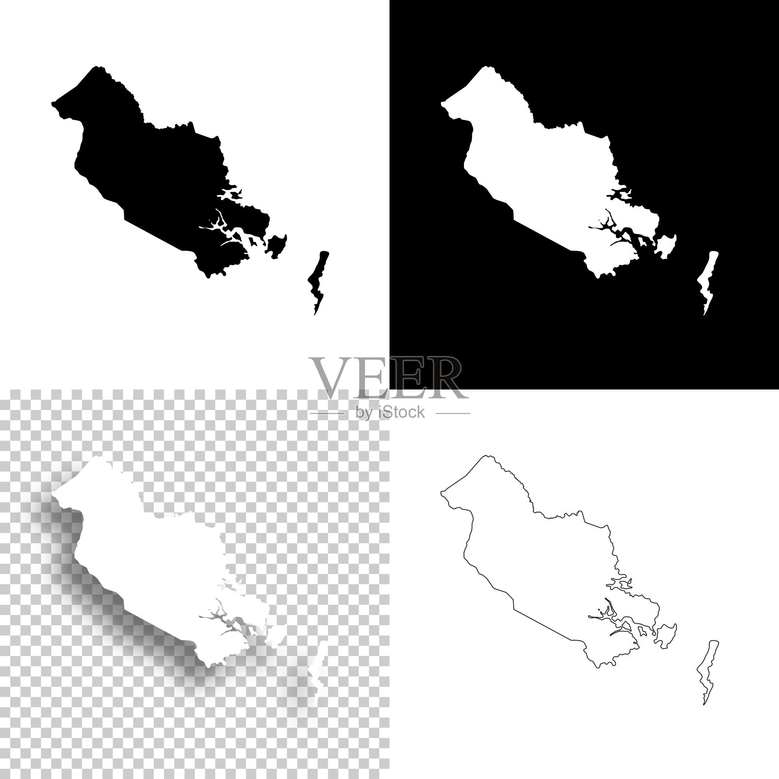 自由县，乔治亚州。设计地图。空白，白色和黑色背景插画图片素材