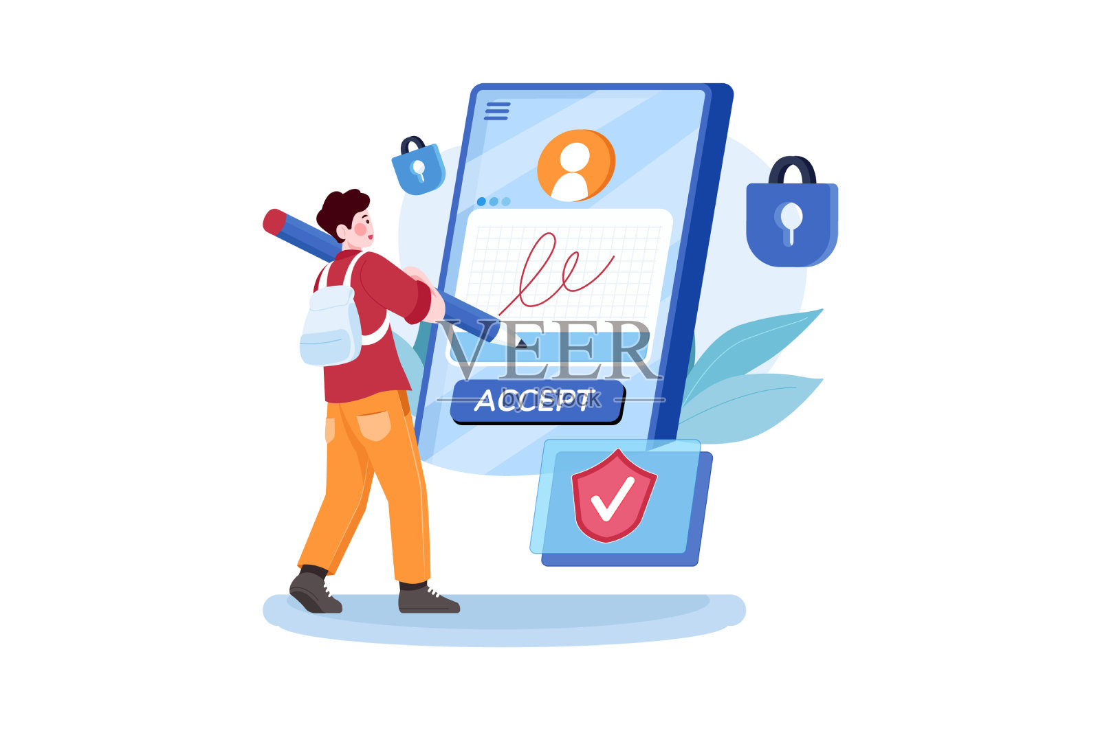 笔迹鉴定设计元素图片