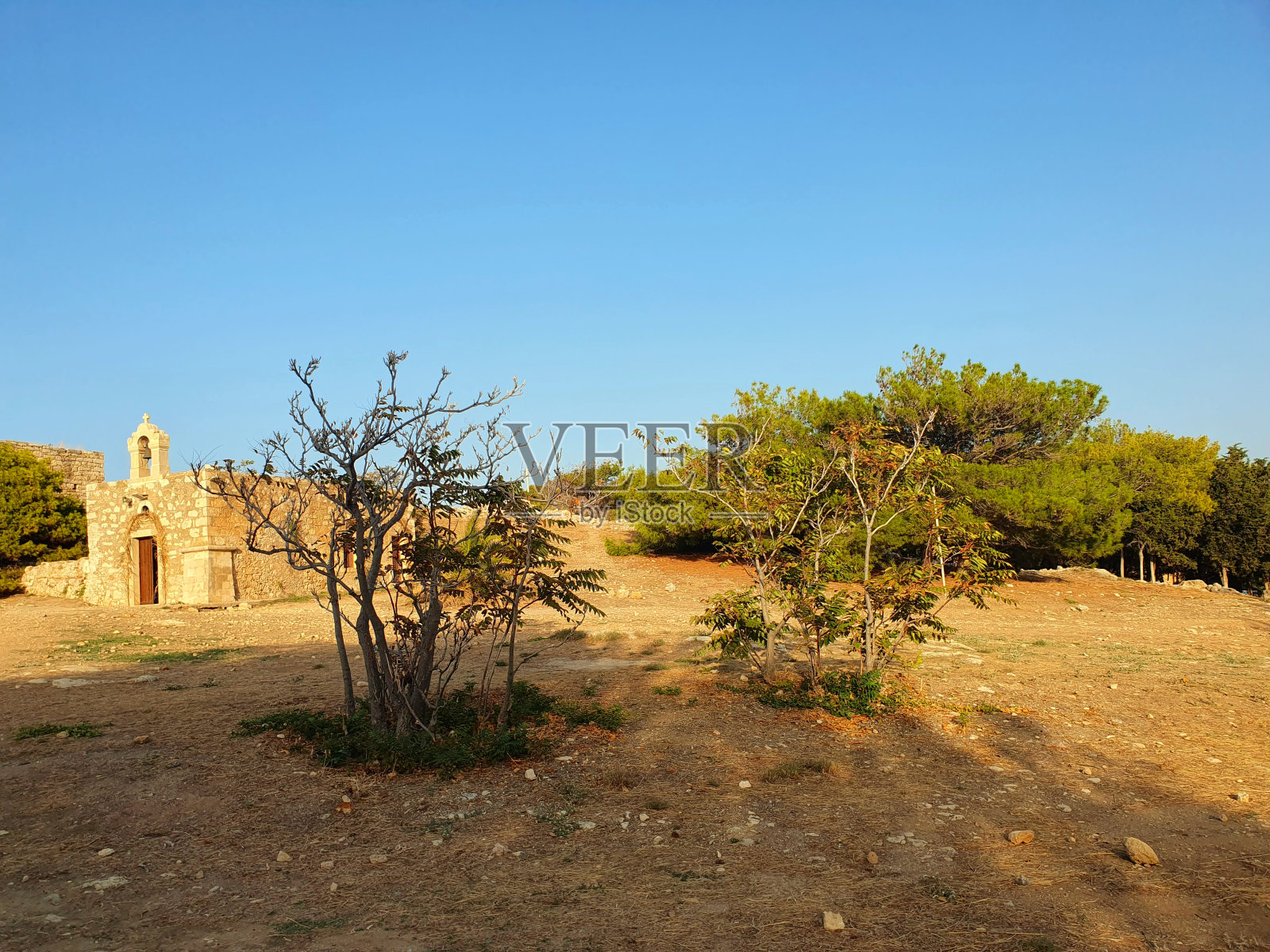 克里特岛雷希姆诺Fortezza的教堂，没有人照片摄影图片