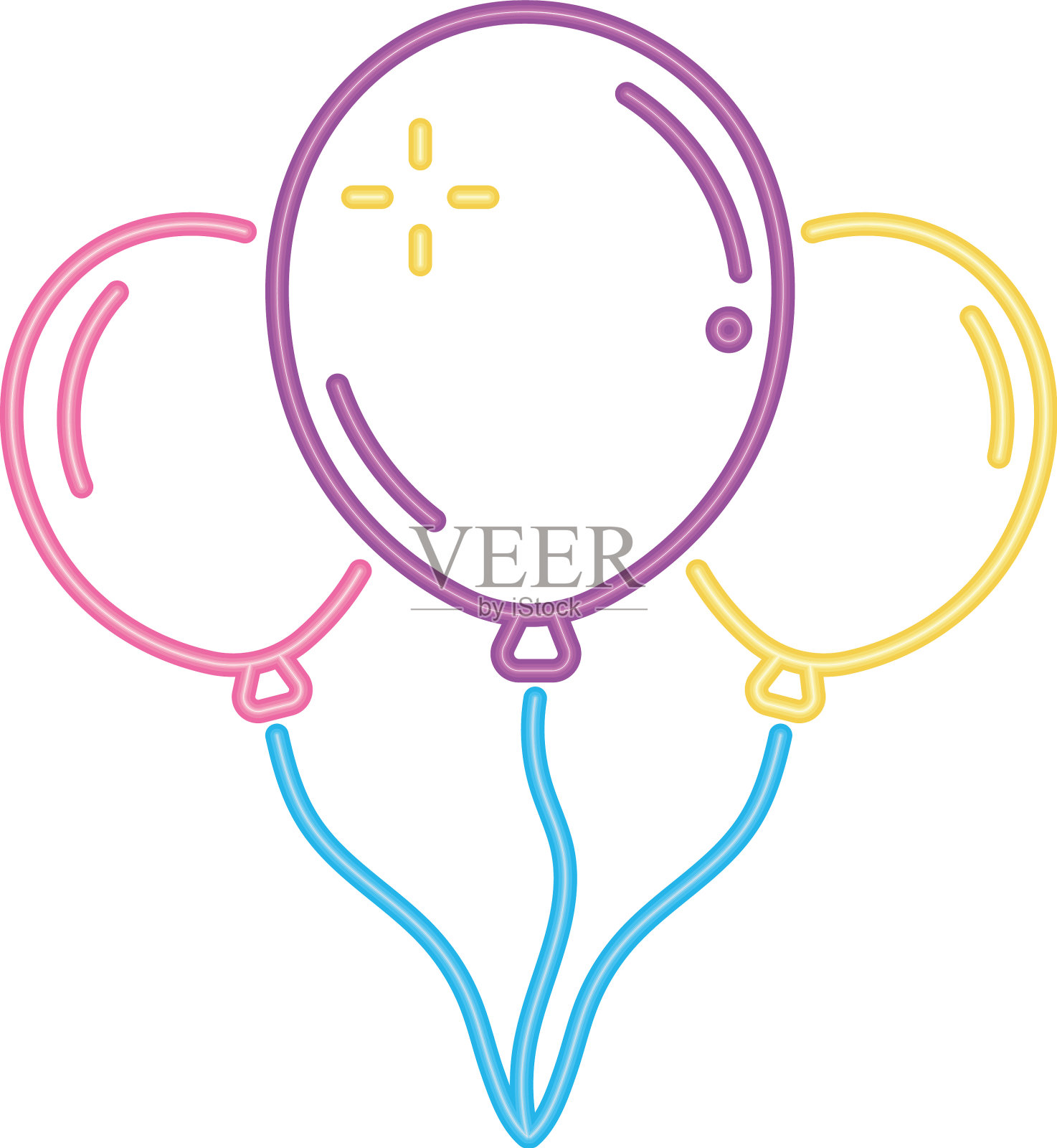 氖气球设计元素图片