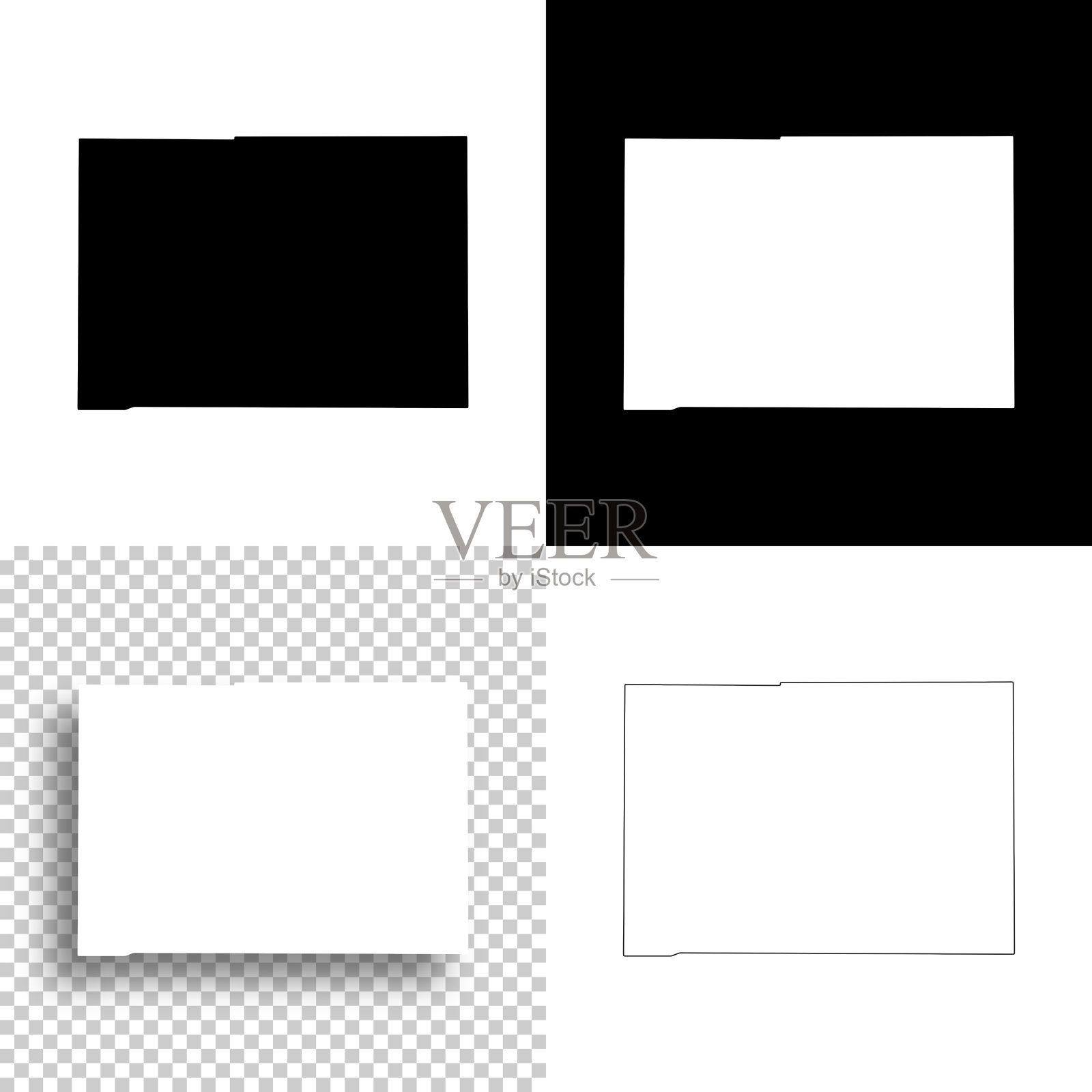 佛罗里达州德索托县。设计地图。空白，白色和黑色背景插画图片素材
