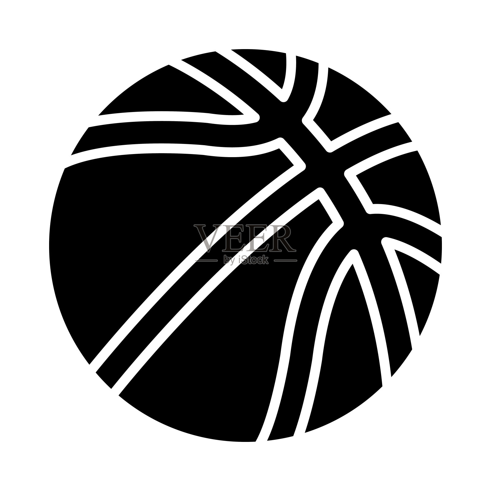 篮球矢量字形图标为个人和商业用途。插画图片素材