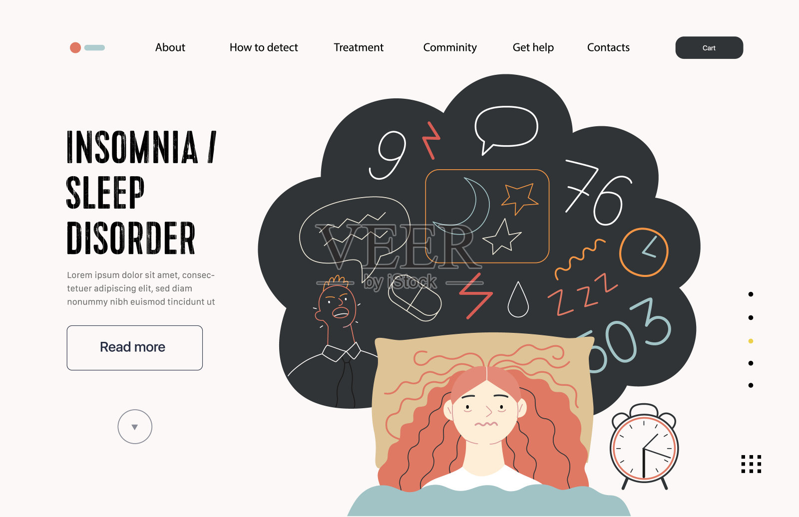 精神障碍矢量网页模板插画图片素材