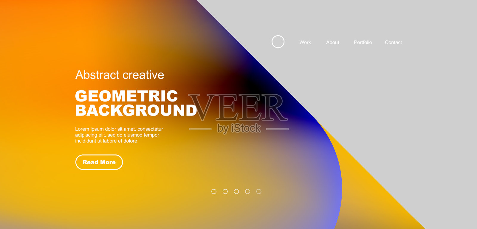 液体形状与流动的渐变颜色插画图片素材