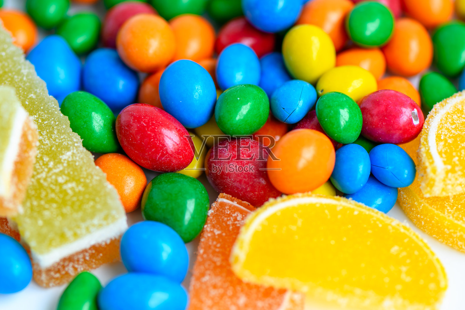 五颜六色的蜜饯糖果照片摄影图片