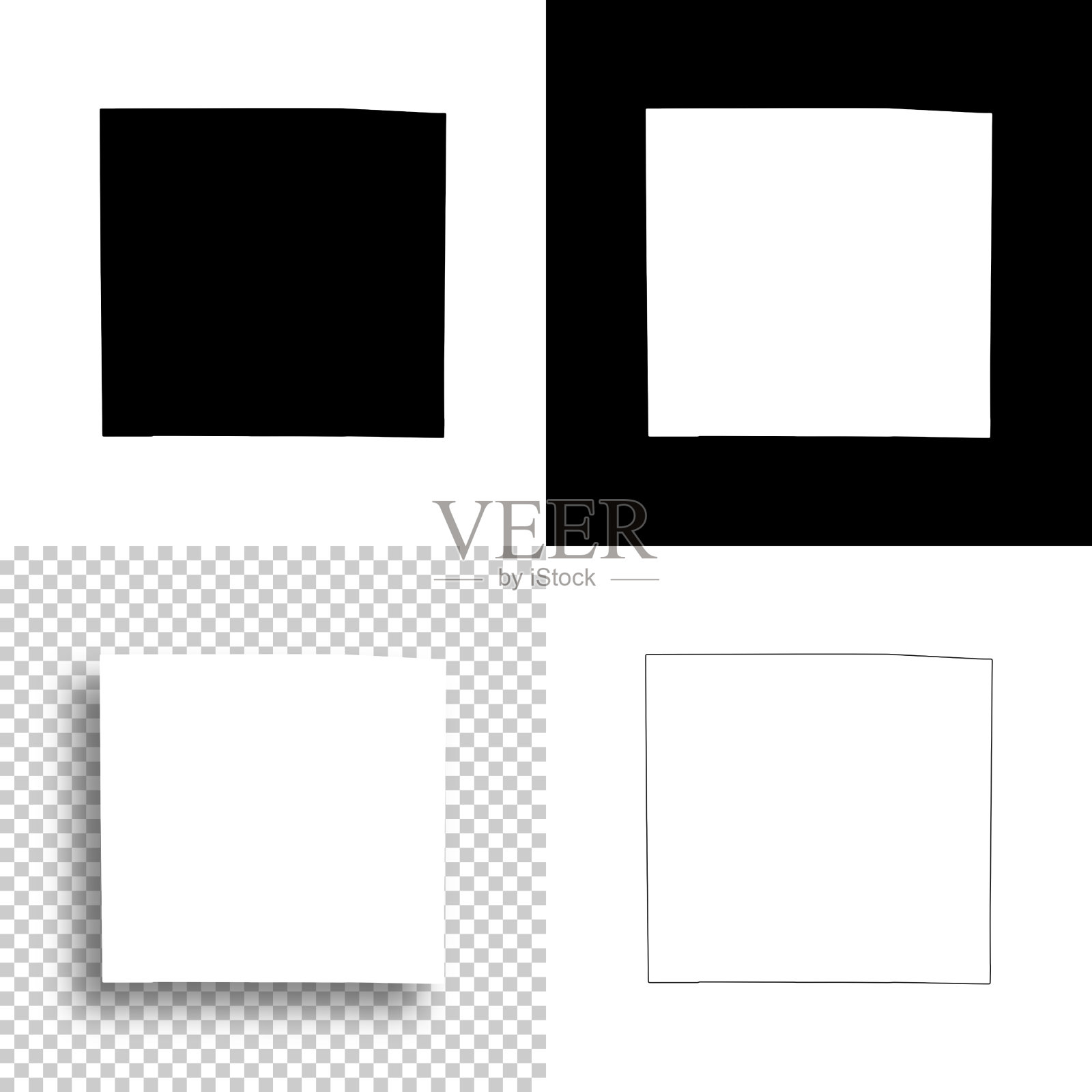 迪卡尔布县，密苏里州。设计地图。空白，白色和黑色背景插画图片素材