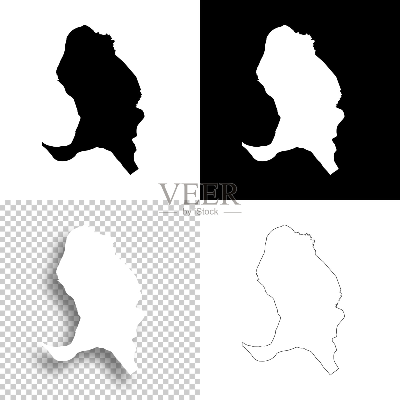 利文斯顿县，肯塔基州。设计地图。空白，白色和黑色背景插画图片素材