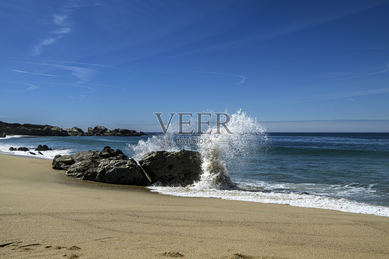 加拉帕塔海滩的广阔海浪景观照片摄影图片