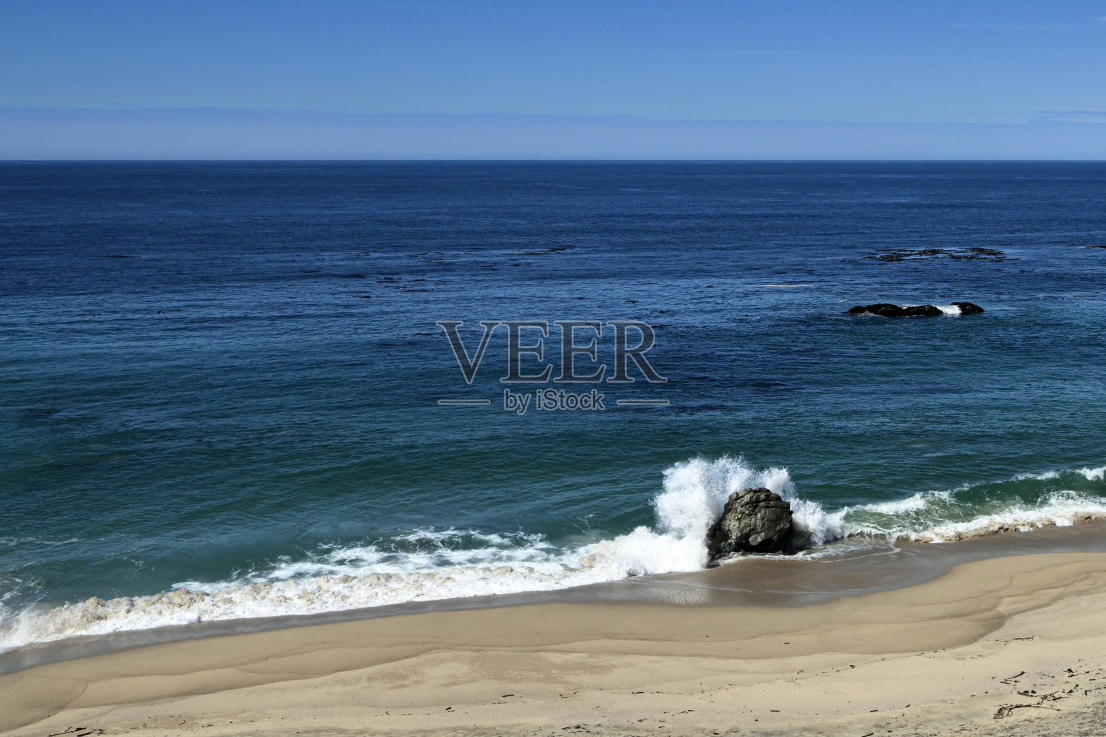 加拉帕塔海滩的广阔海浪景观照片摄影图片