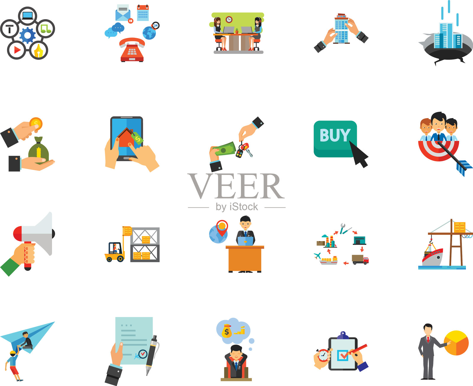 企业购买图标集插画图片素材