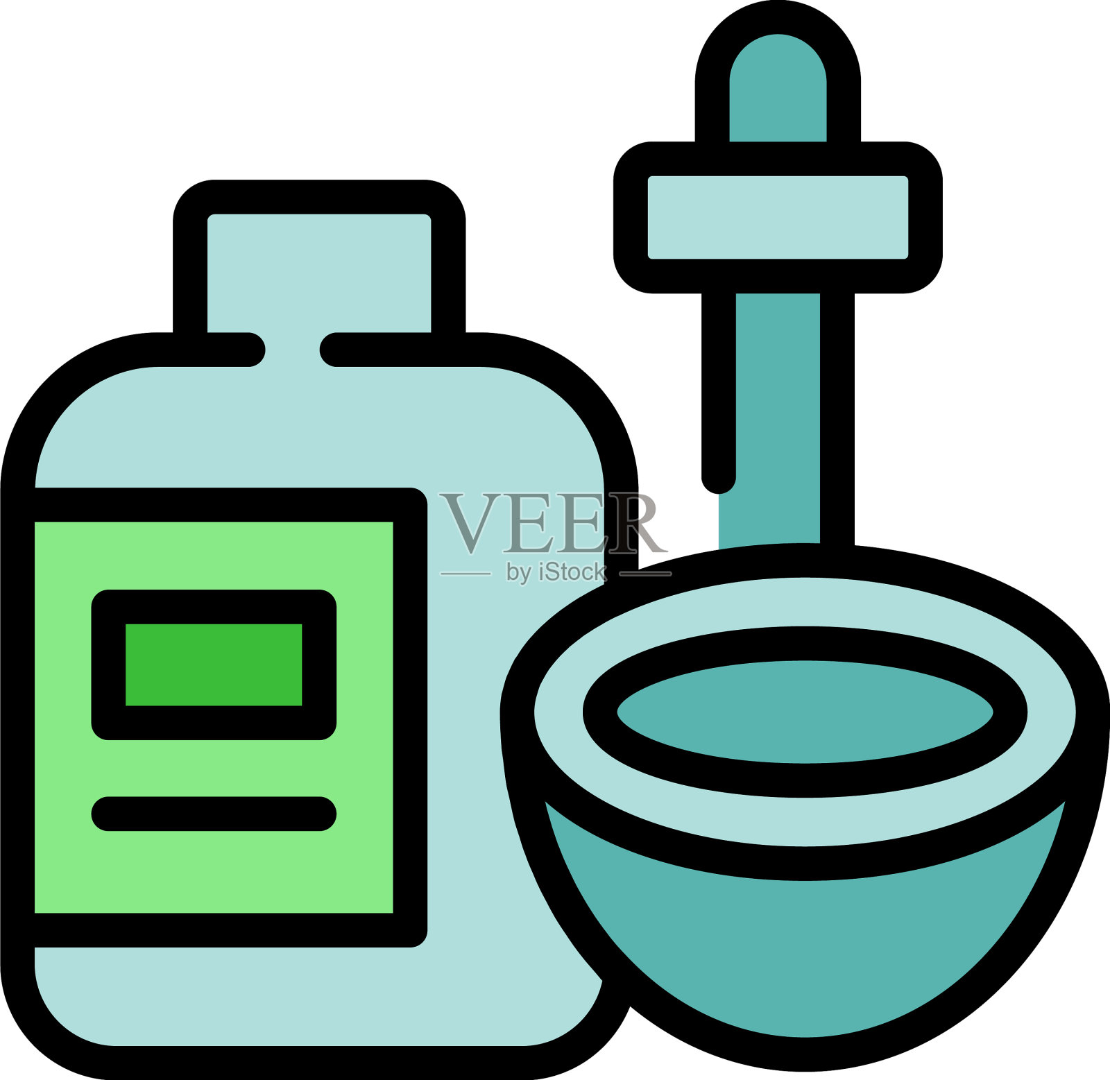 可可滴管产品图标扁平插画图片素材