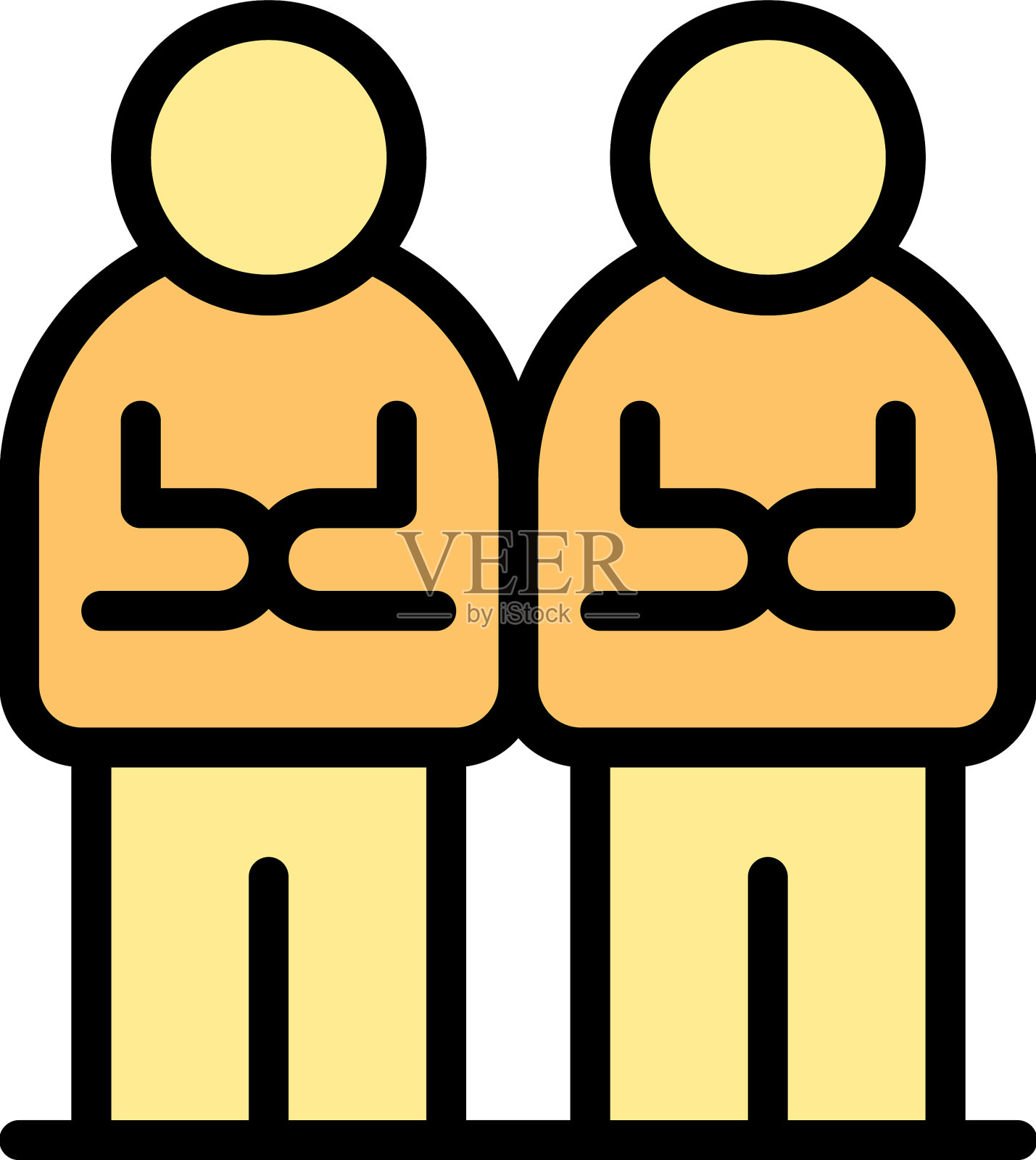 流动人口图标扁平插画图片素材