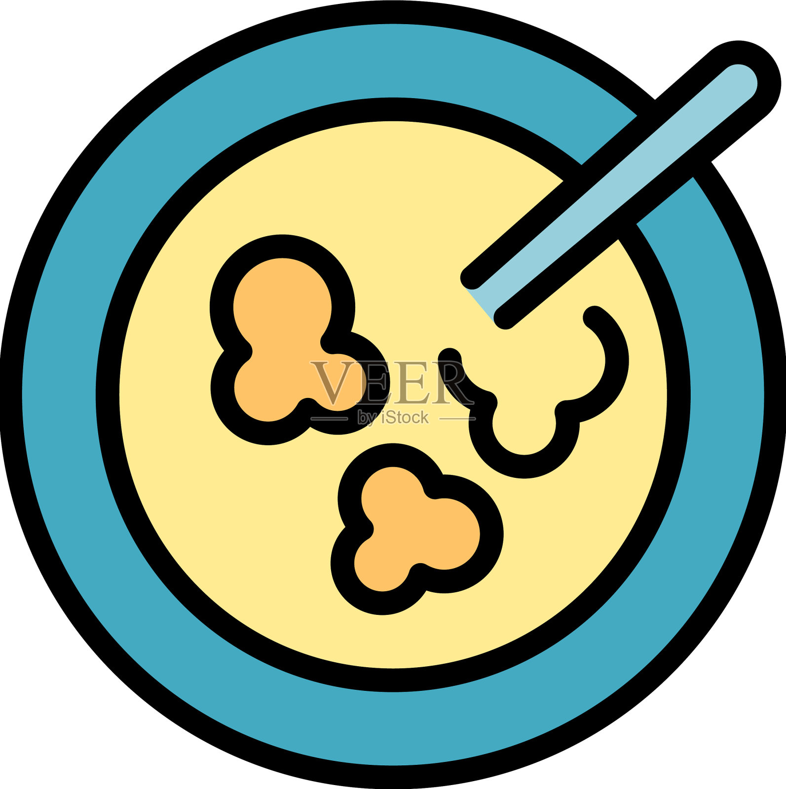 俯视图汤图标平插画图片素材