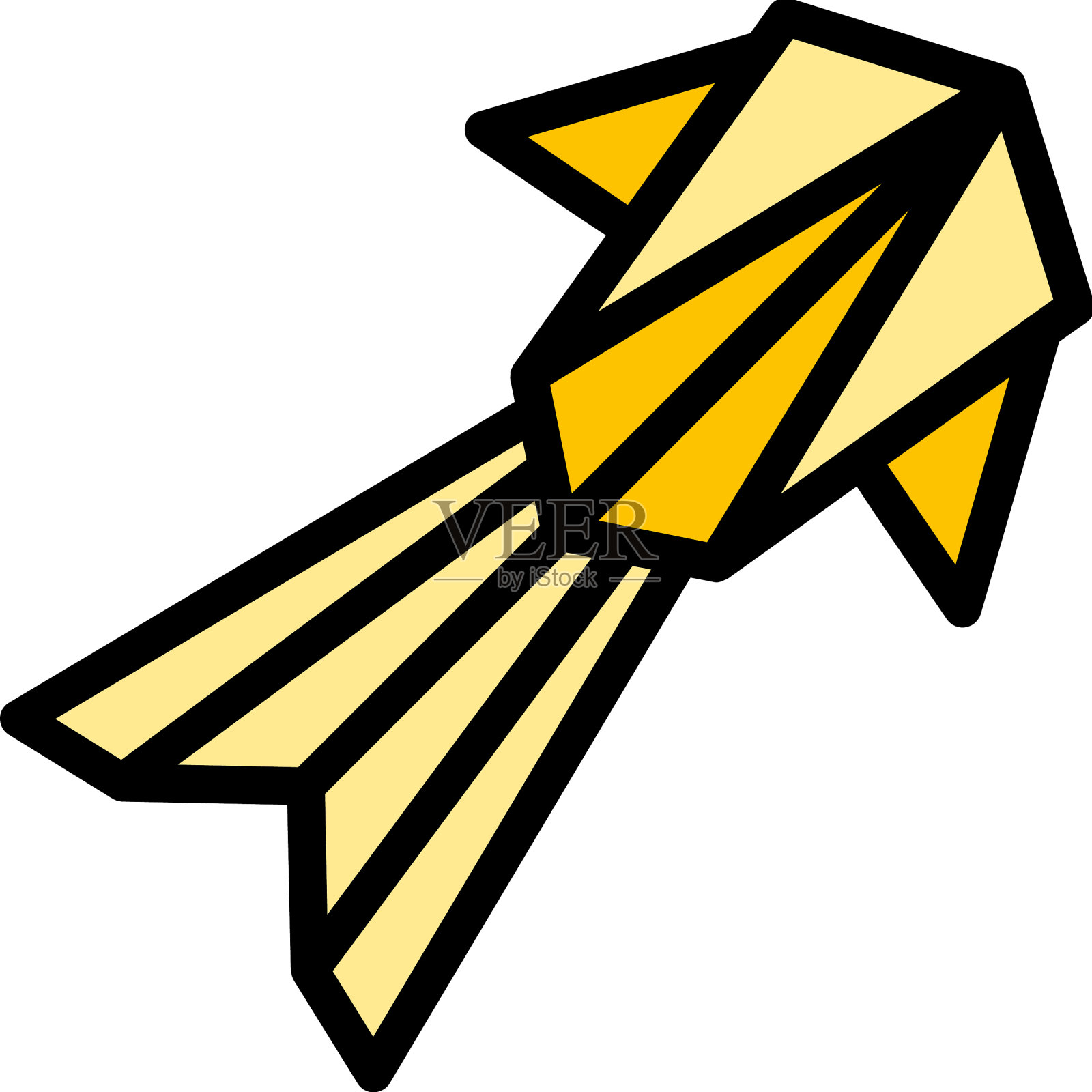 折纸鸟图标平插画图片素材