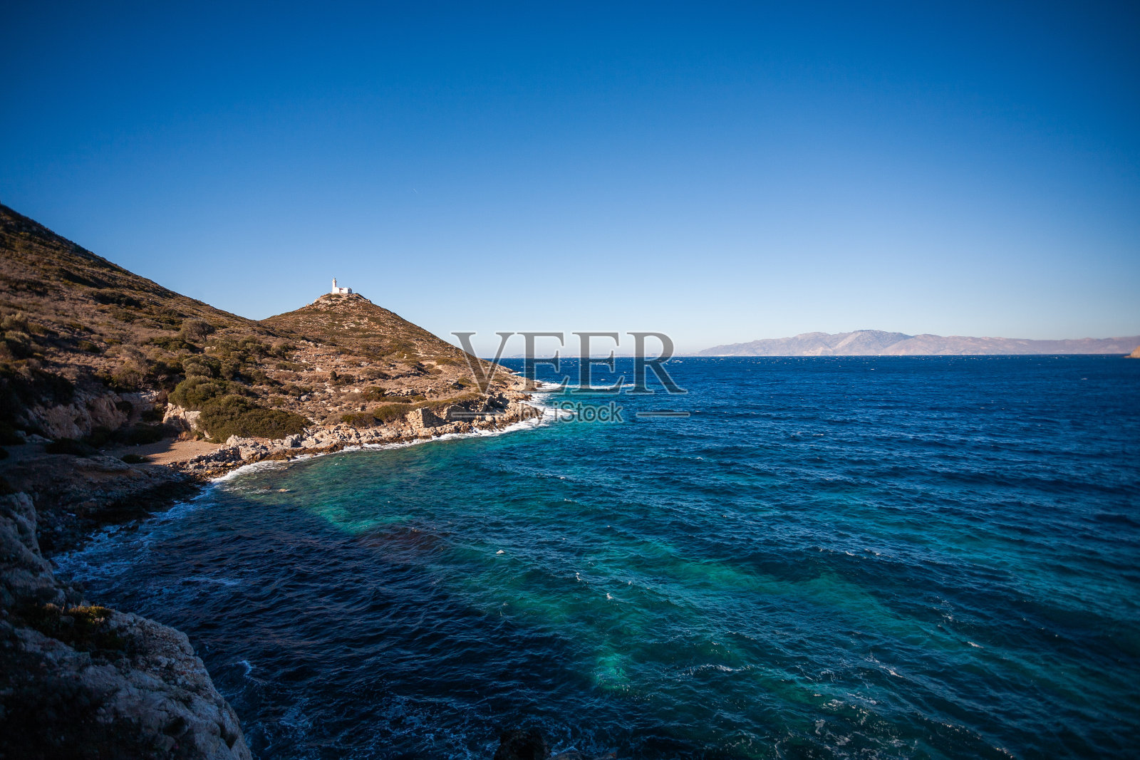 土耳其Datca的Knidos灯塔照片摄影图片