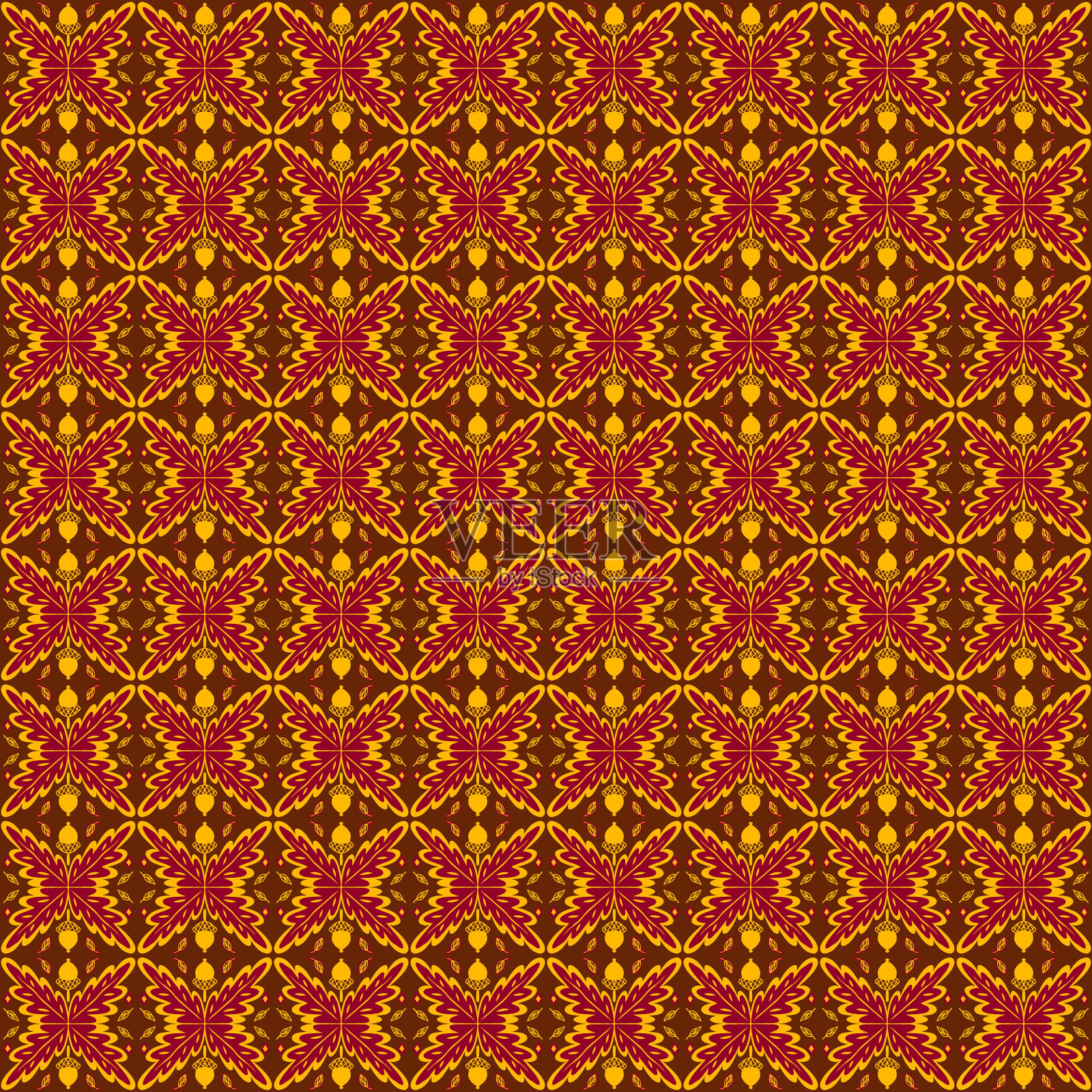 几何无缝图案。秋天现代背景，手绘插图插画图片素材