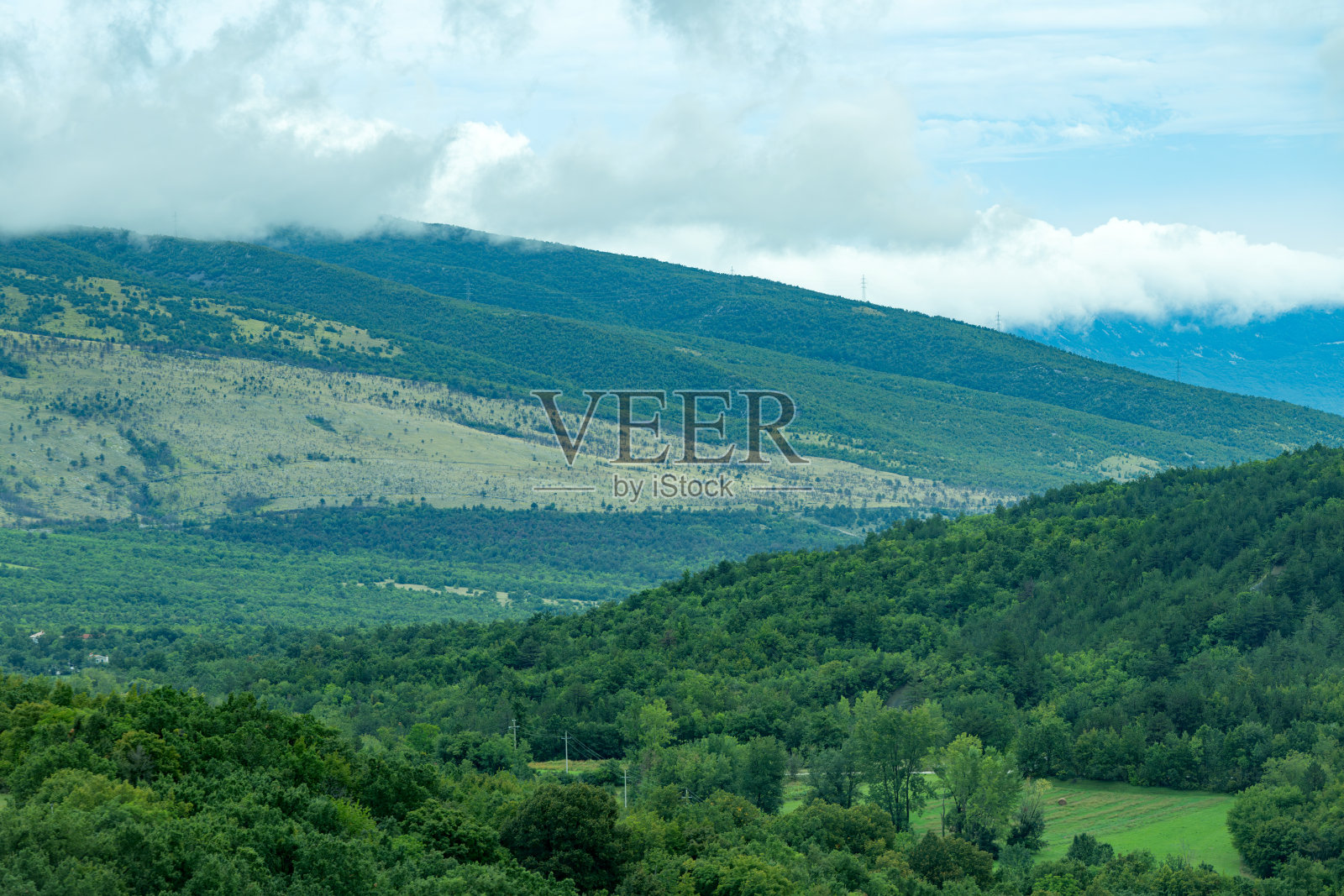 克罗地亚的绿色景观照片摄影图片