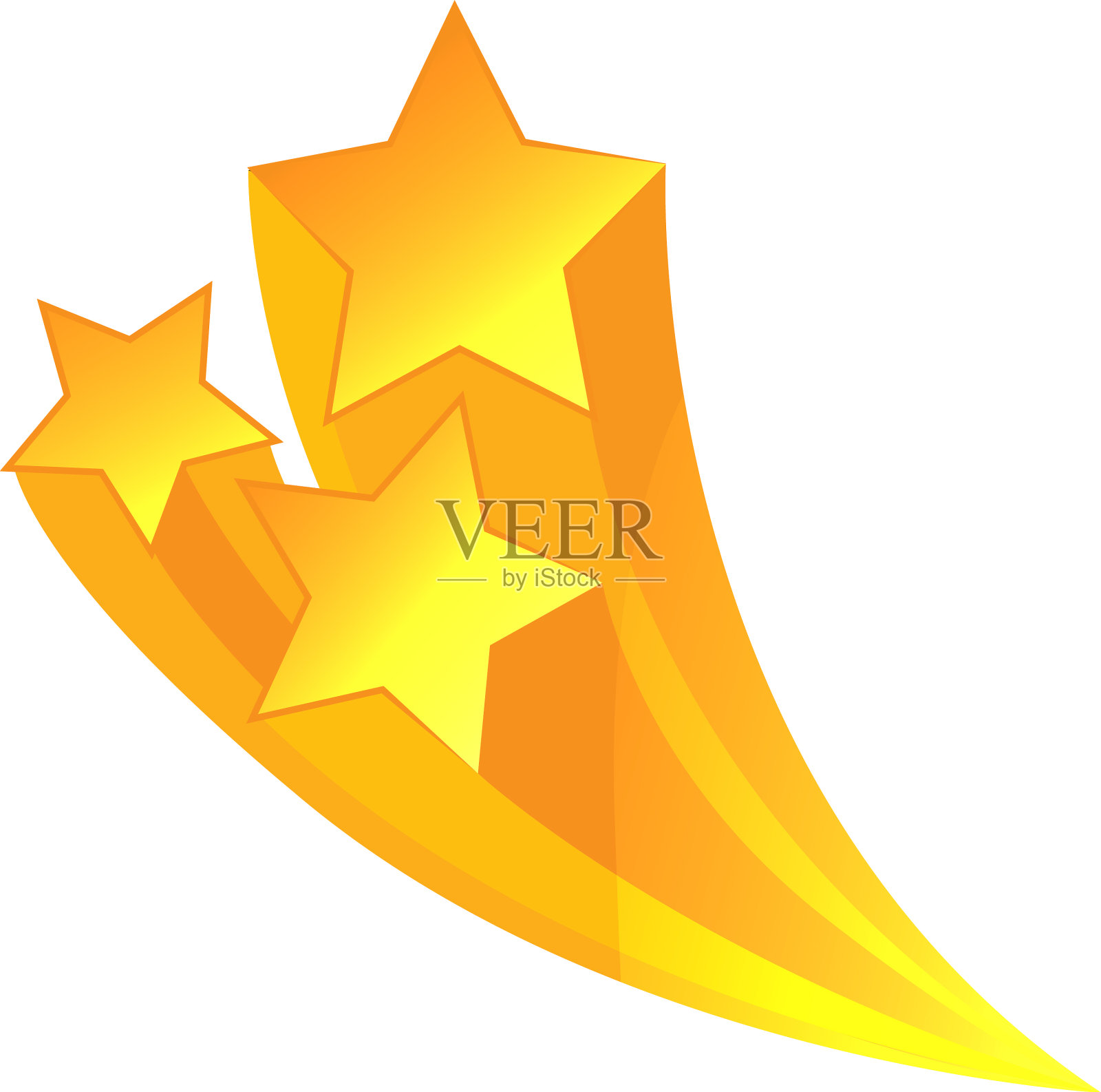 庆典标签金色星星节日闪光设计元素图片