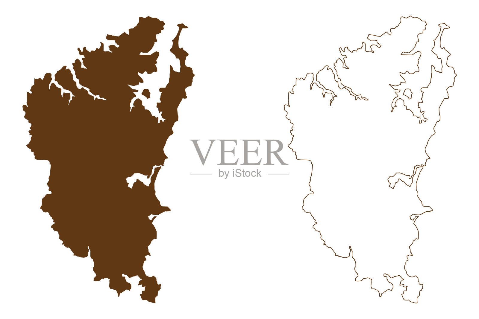 北部海滩理事会(澳大利亚联邦，新南威尔士州，NSW)地图矢量插图，涂鸦草图北部海滩地图插画图片素材