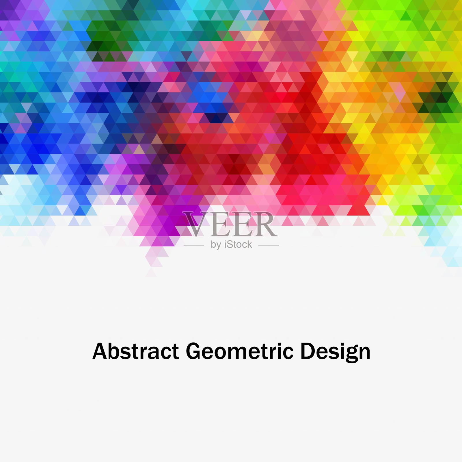 美丽的节日背景。明亮的彩色三角形。矢量设计模板。每股收益10插画图片素材