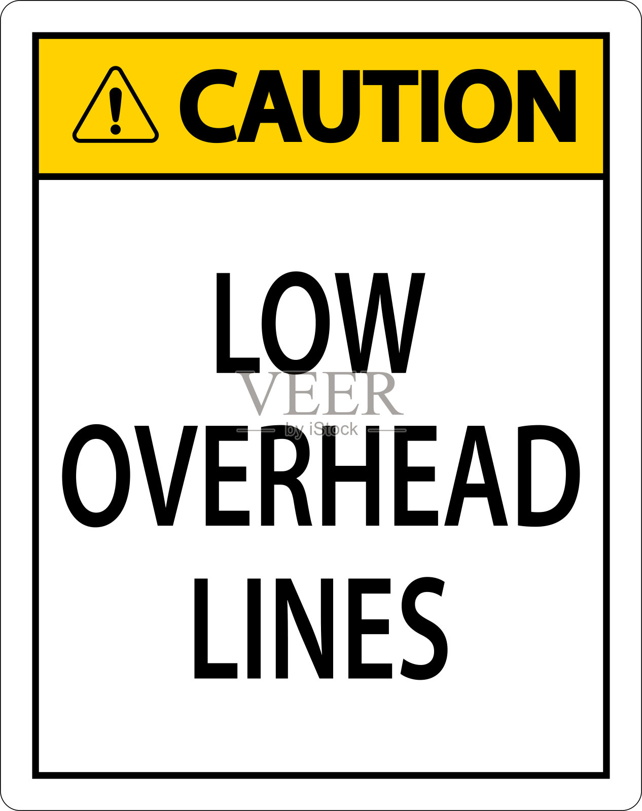 注意低架空线路插画图片素材