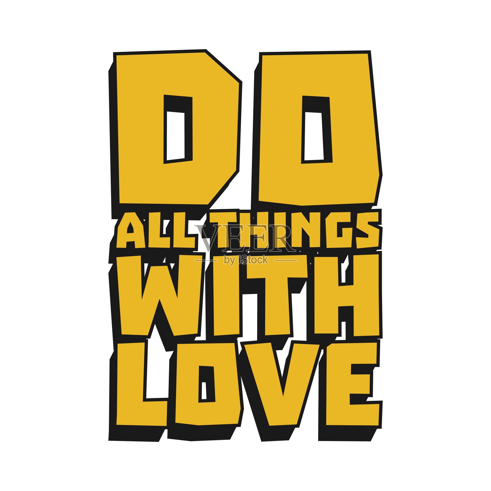 用爱去做所有的事情插画图片素材