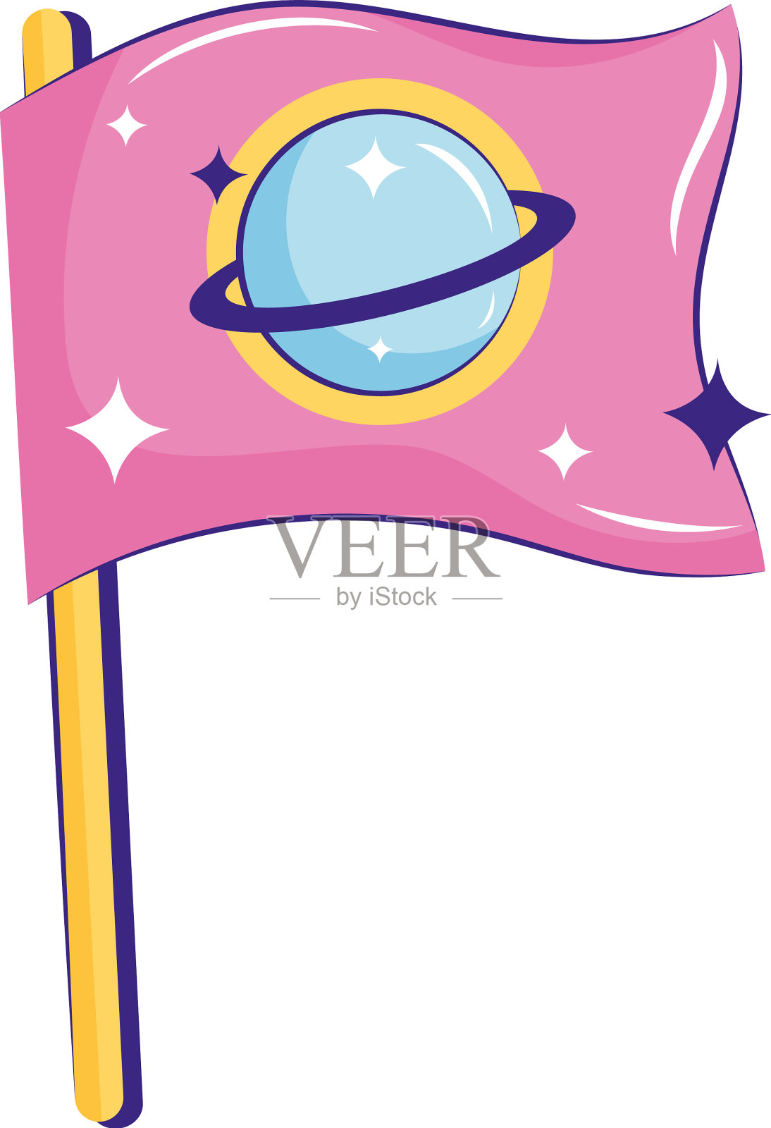 行星发现旗设计元素图片