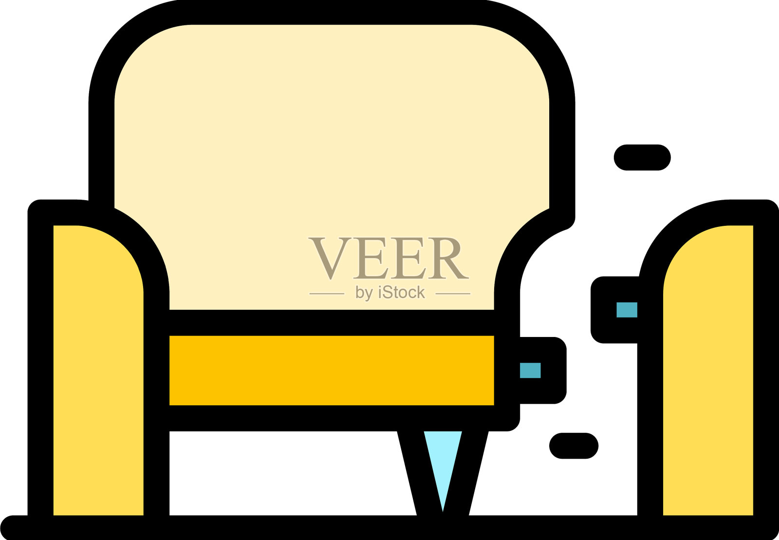 扶手椅组装图标插画图片素材