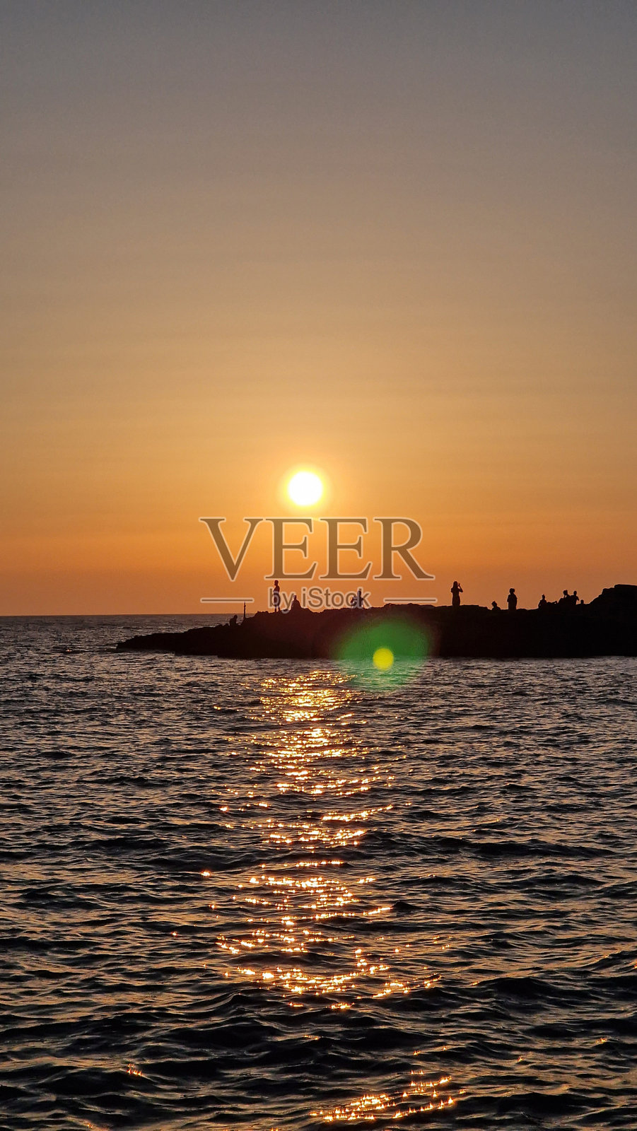 日落在意大利的顶端照片摄影图片