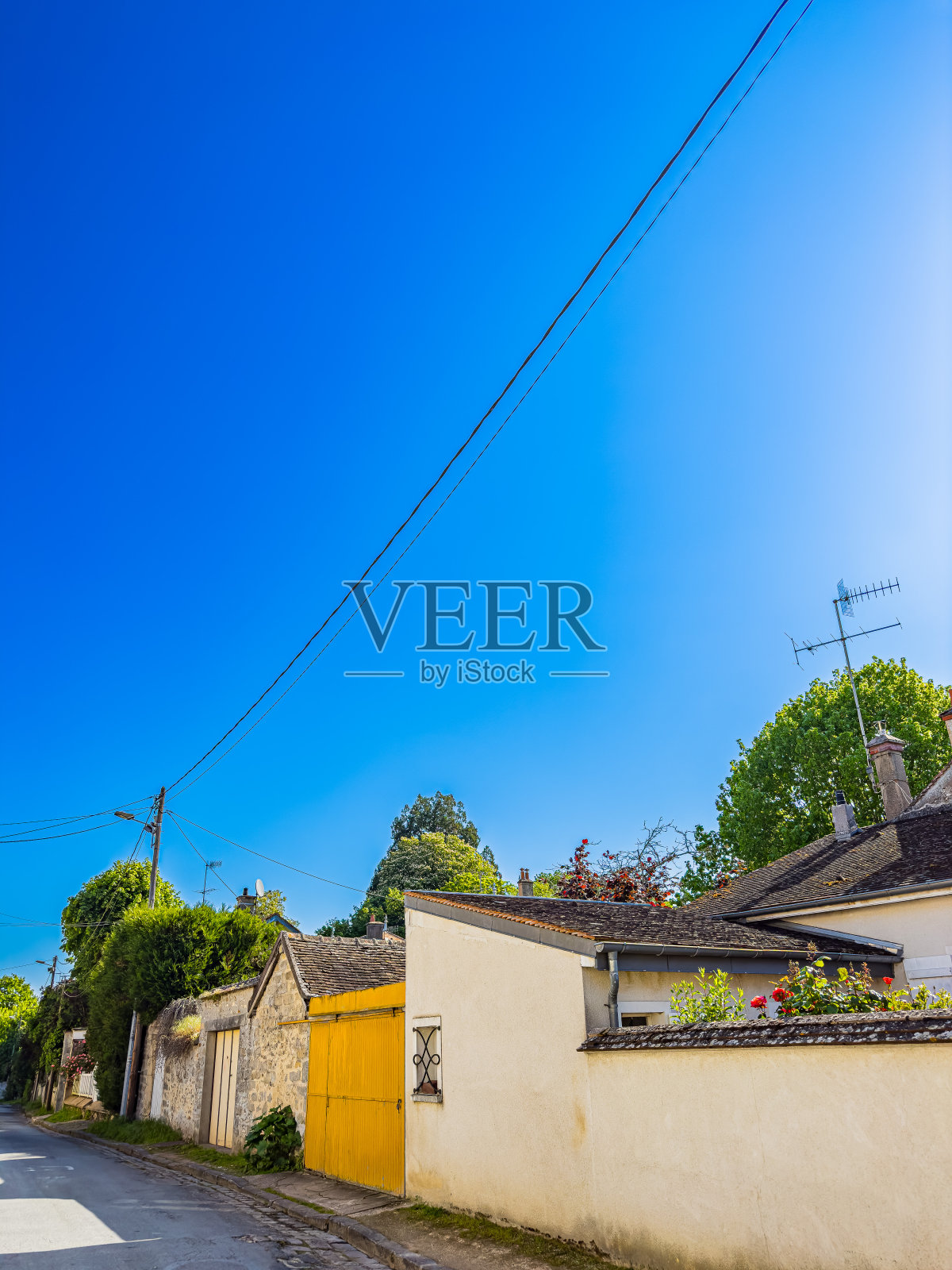 法国塞纳河畔萨莫伊的街景照片摄影图片